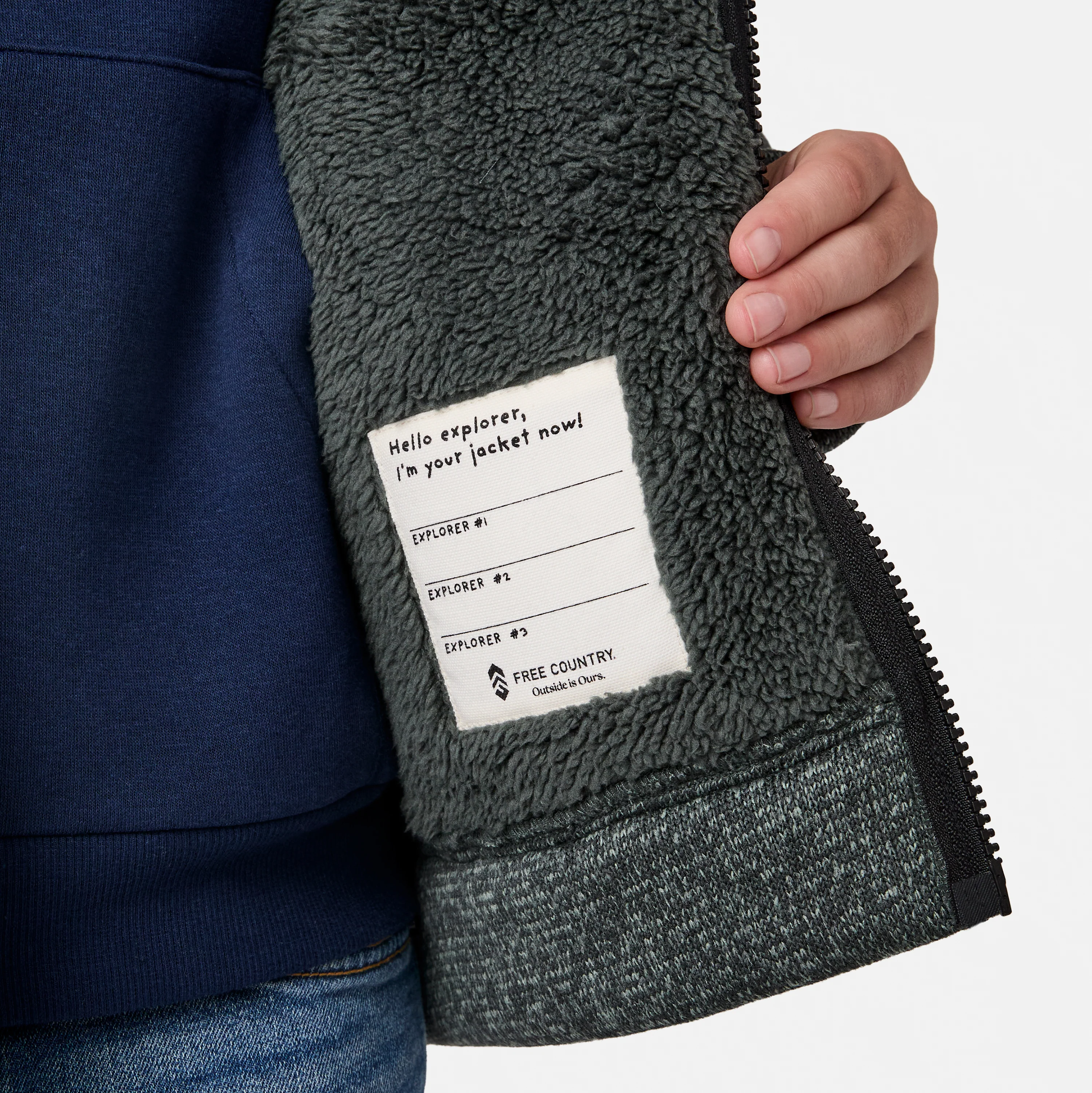 Boys' Textured Mountain Fleece Jacket - Image 5