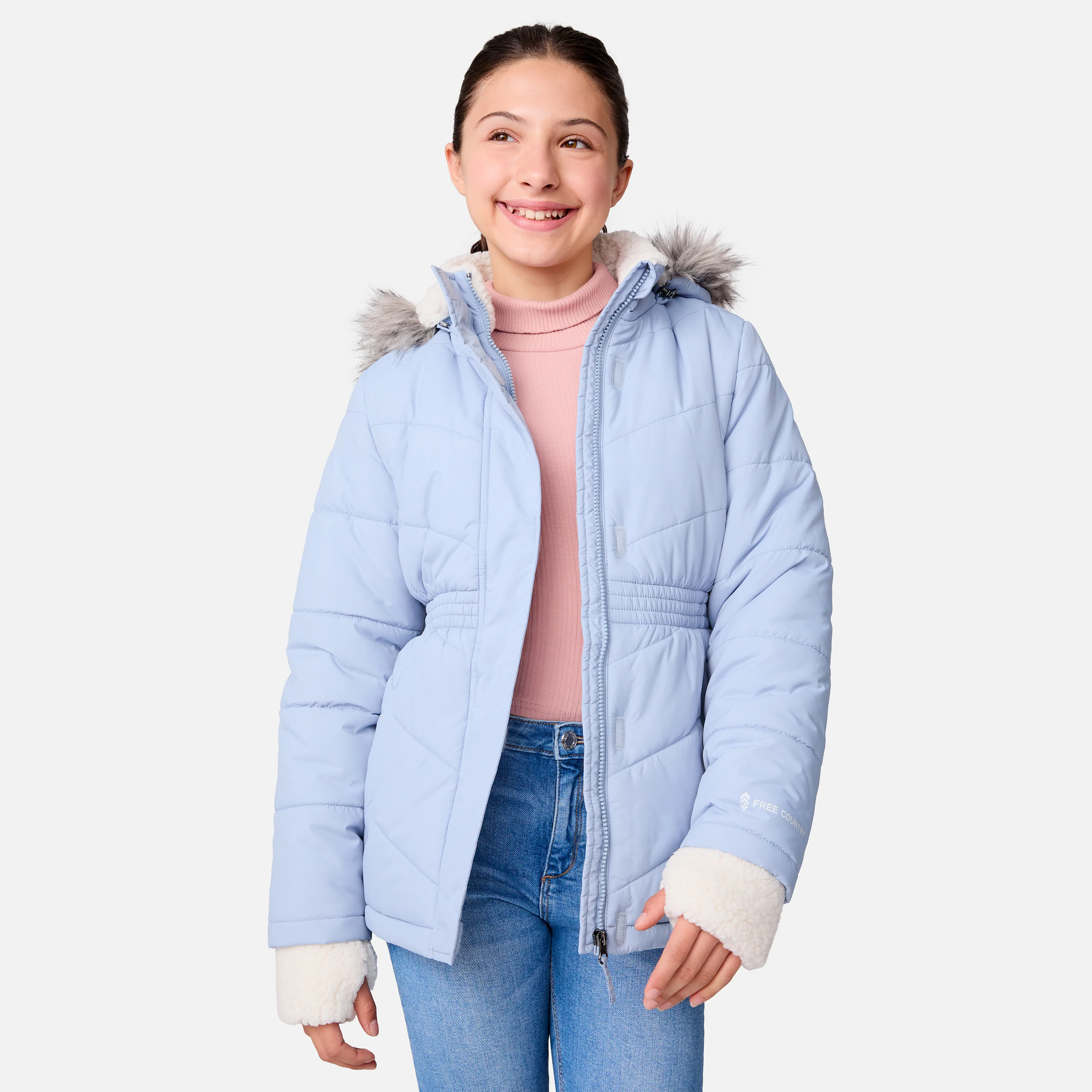 Girls' Long Bib Puffer Jacket - Image 2