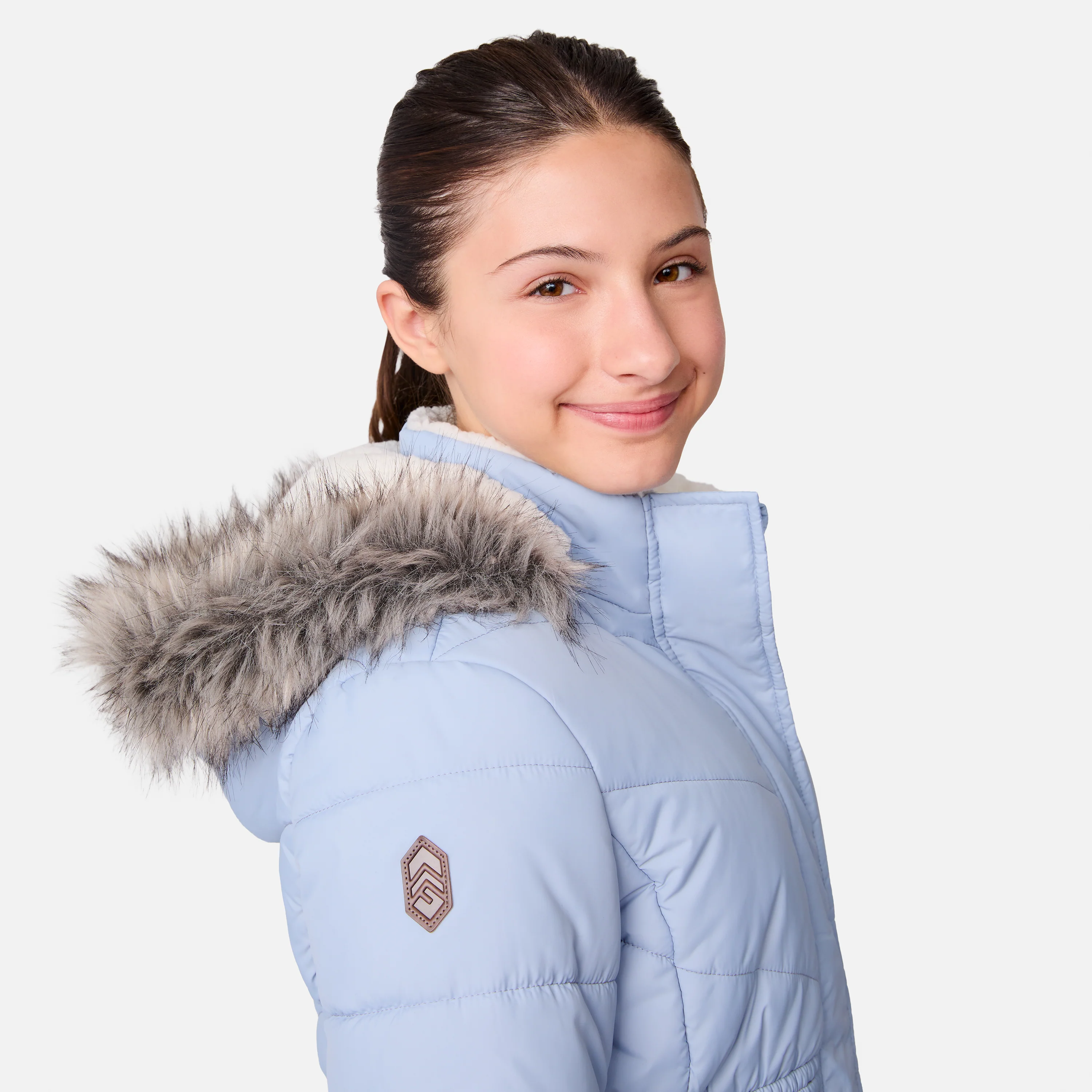 Girls' Long Bib Puffer Jacket - Image 3