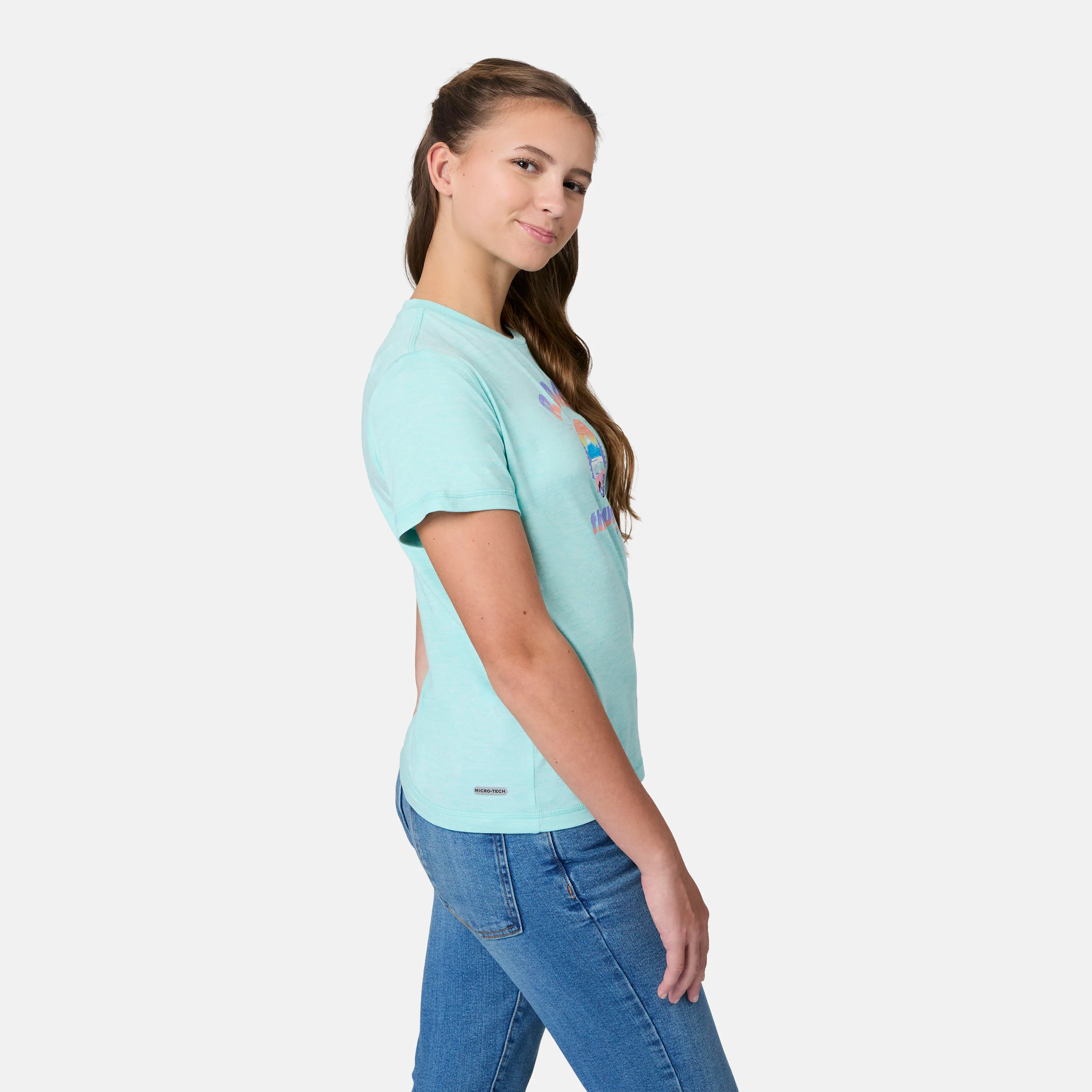 Girls' Microtech® Graphic Crew Neck Shirt - Image 21