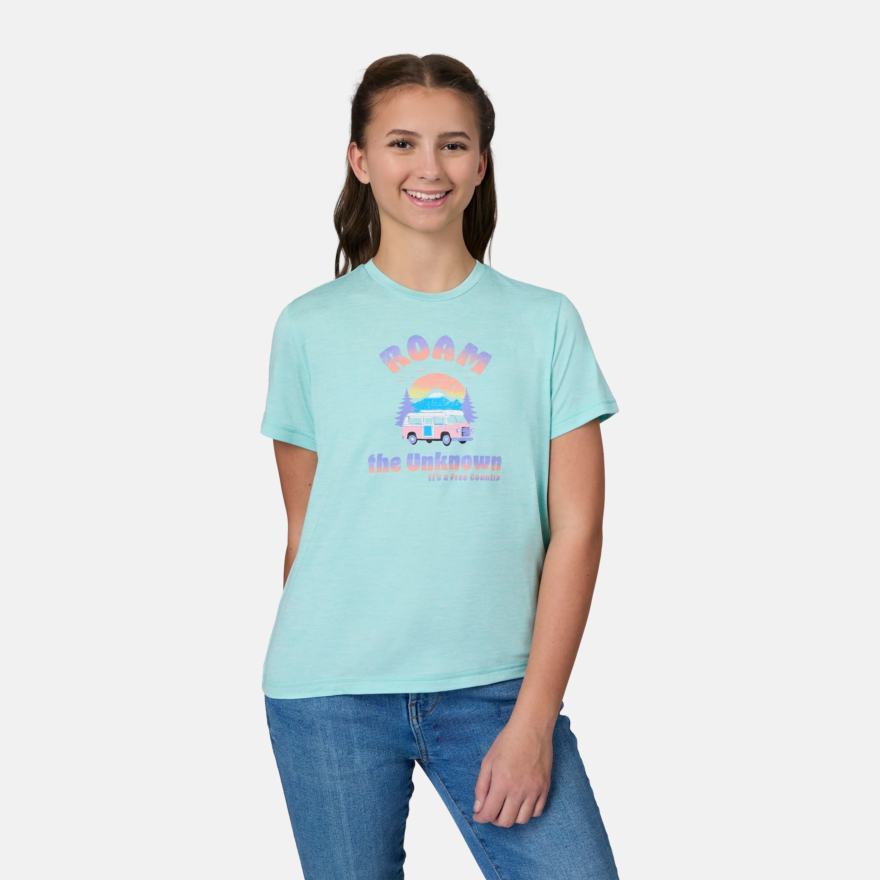 Girls' Microtech® Graphic Crew Neck Shirt - Image 22
