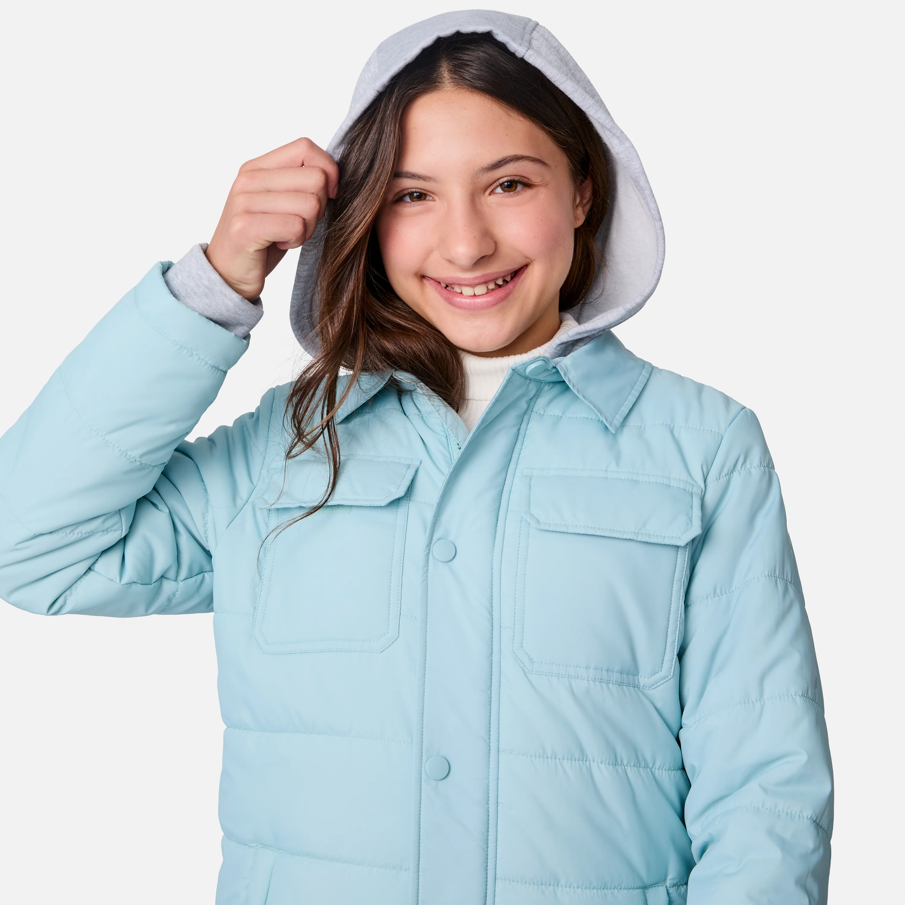Girls' Trail Puffer Hoodie Shacket - Image 6