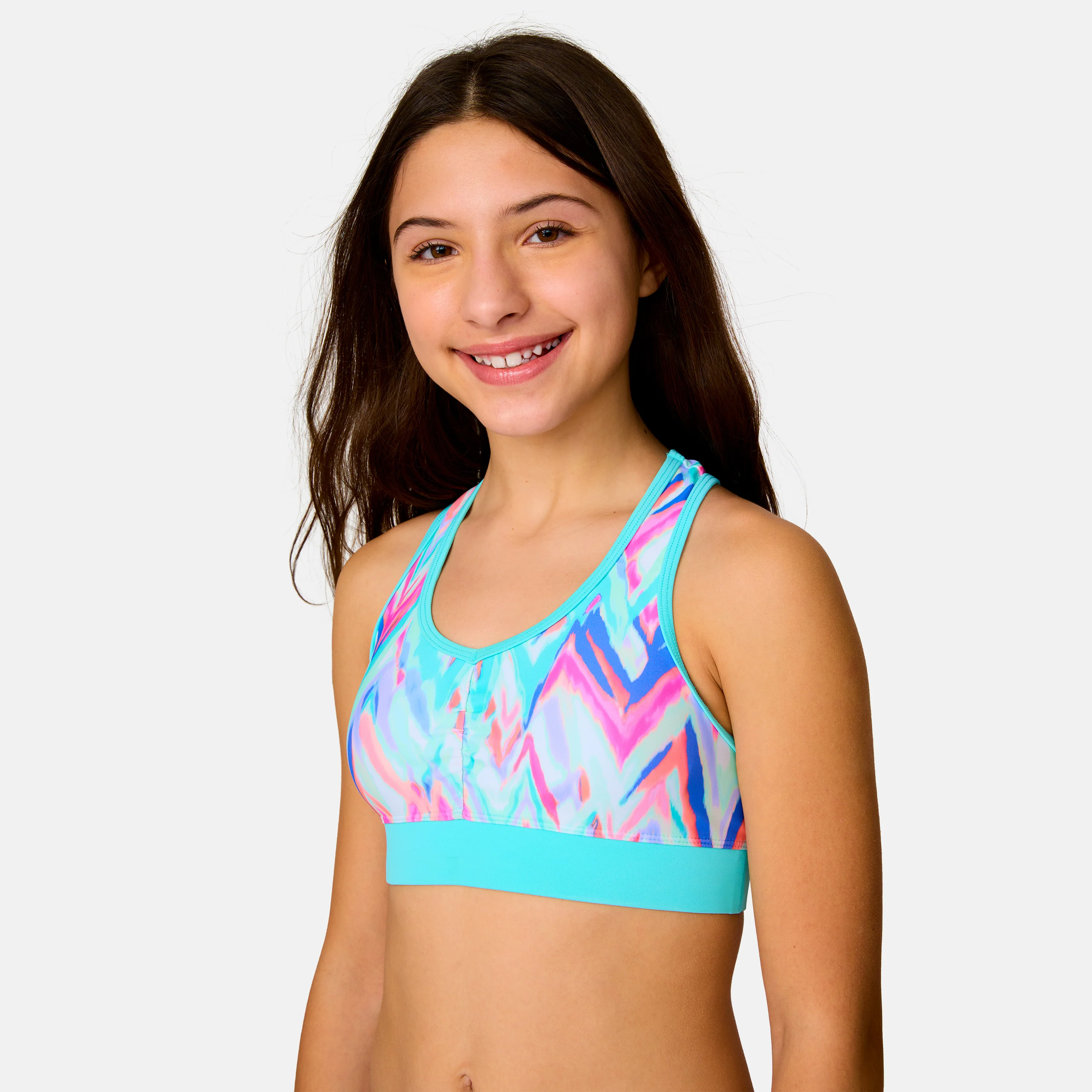 Girls' Oasis Chevron Rash Guard and Bikini Swim Set - Image 7