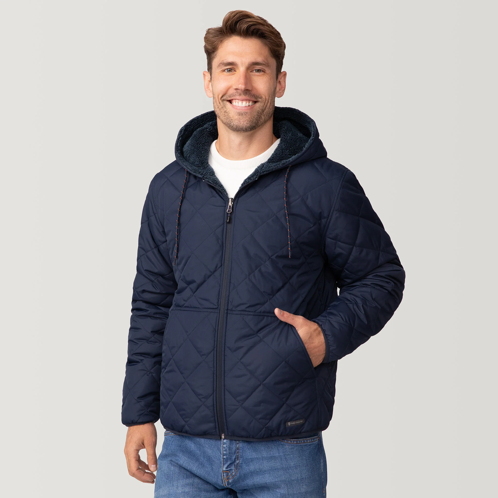 Men's Atlas Hooded Quilted Reversible Sherpa Jacket - Image 10