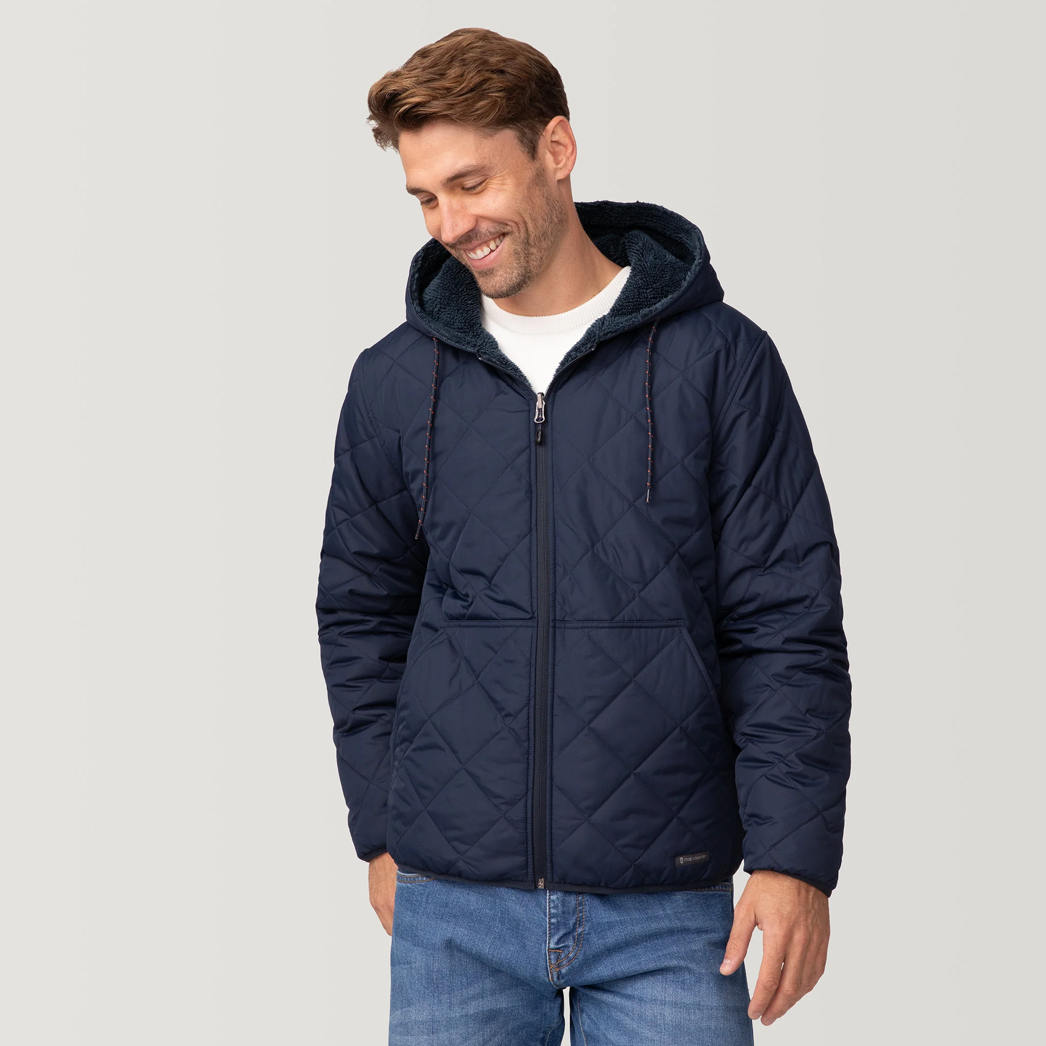 Men's Atlas Hooded Quilted Reversible Sherpa Jacket - Image 13