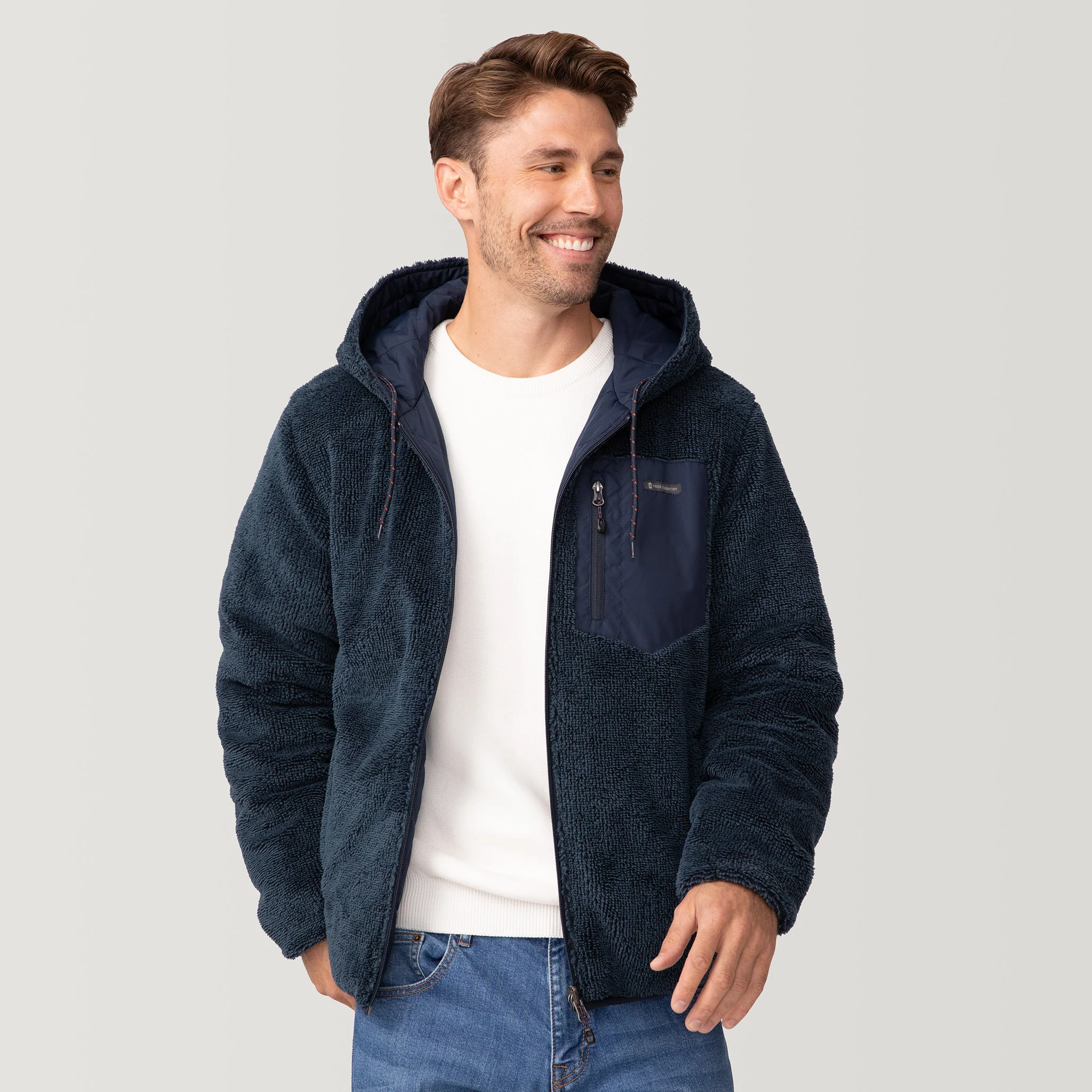 Men's Atlas Hooded Quilted Reversible Sherpa Jacket - Image 18