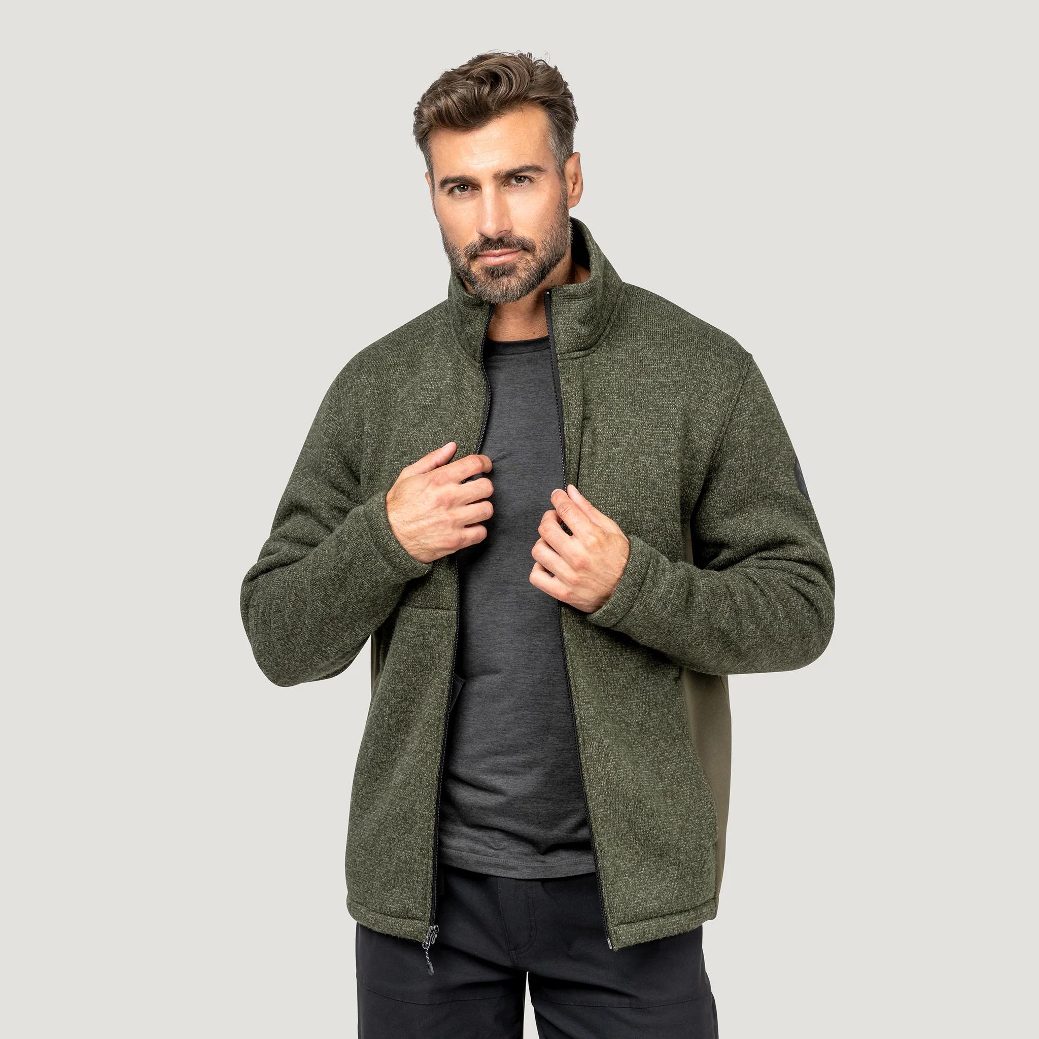 Men's Badland Textured Mountain Fleece Jacket - Image 2