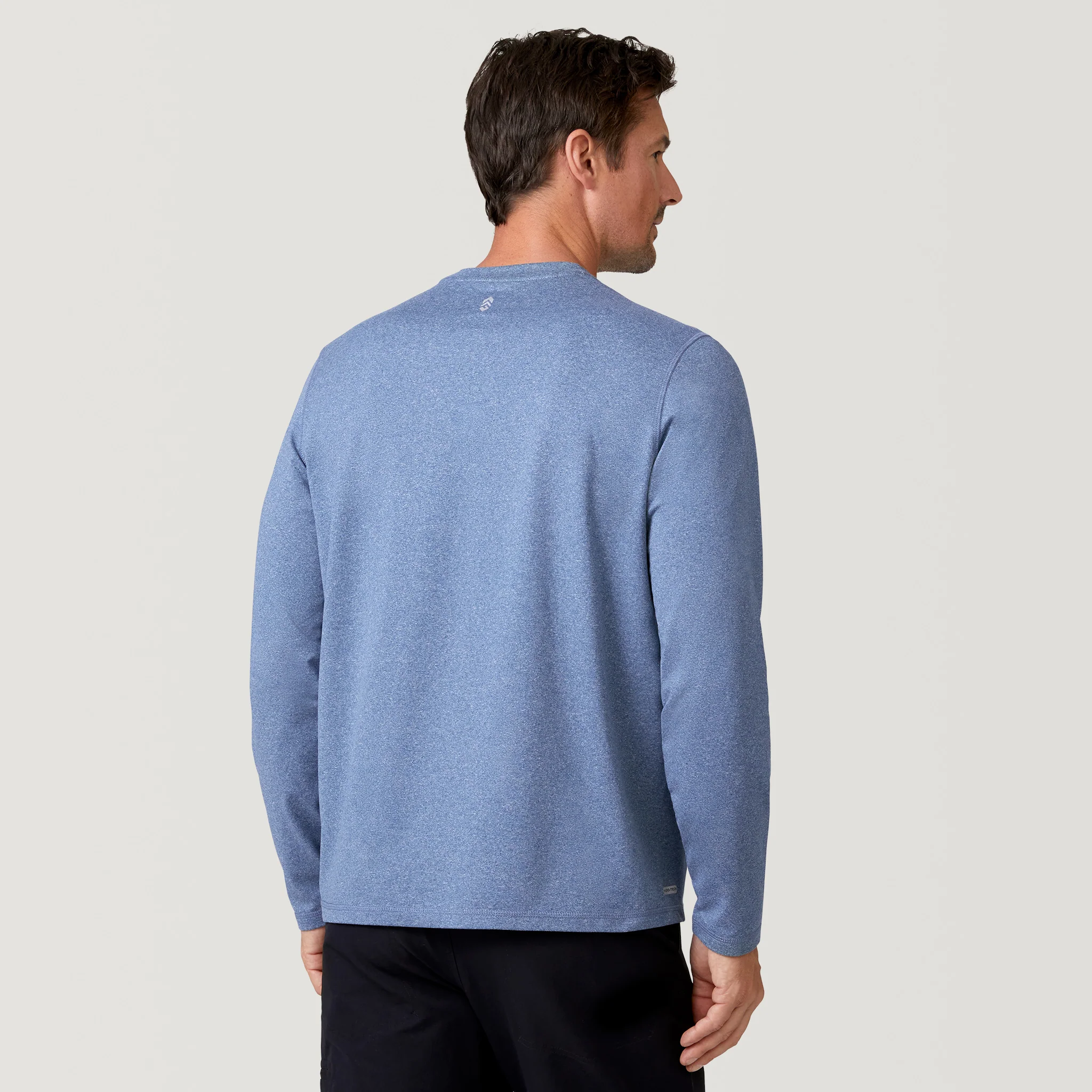 Men's FreeCycle® Sueded Melange Long Sleeve Crew Neck - Image 11