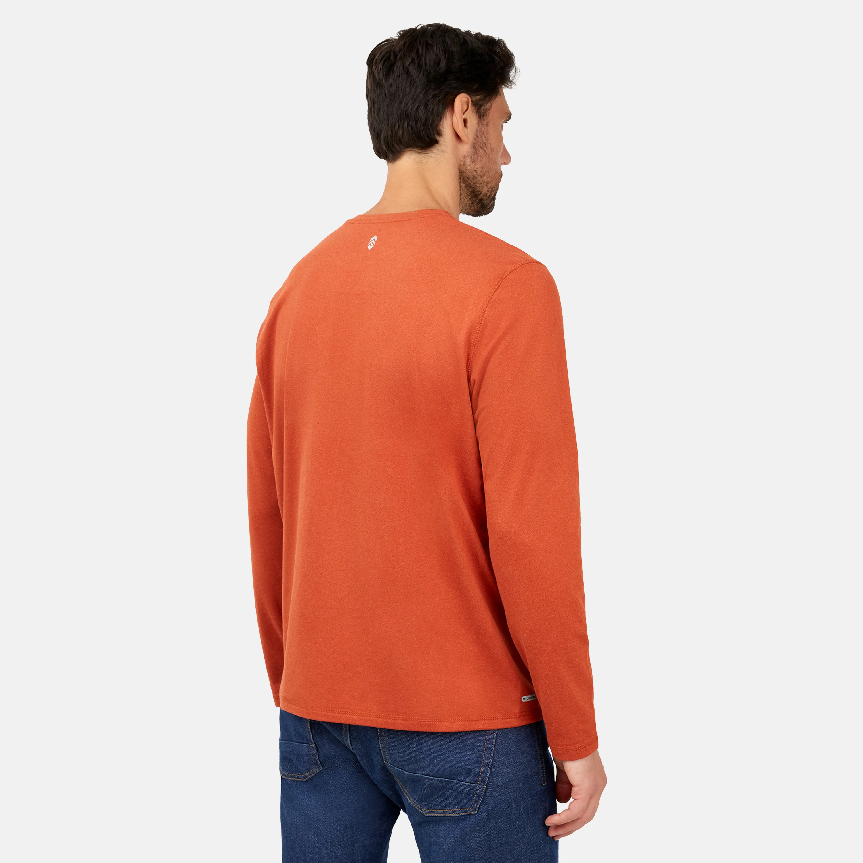 Men's FreeCycle® Sueded Melange Long Sleeve Crew Neck - Image 6