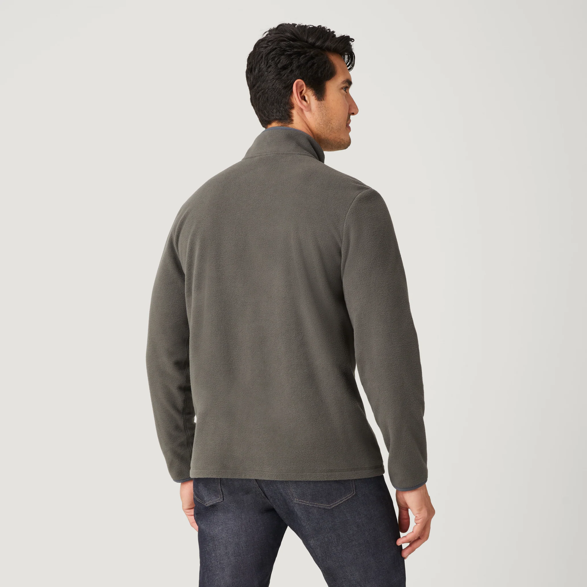 Men's FreeCycle® Super Soft Microfleece 1/2 Zip Mock Neck Shirt - Image 3