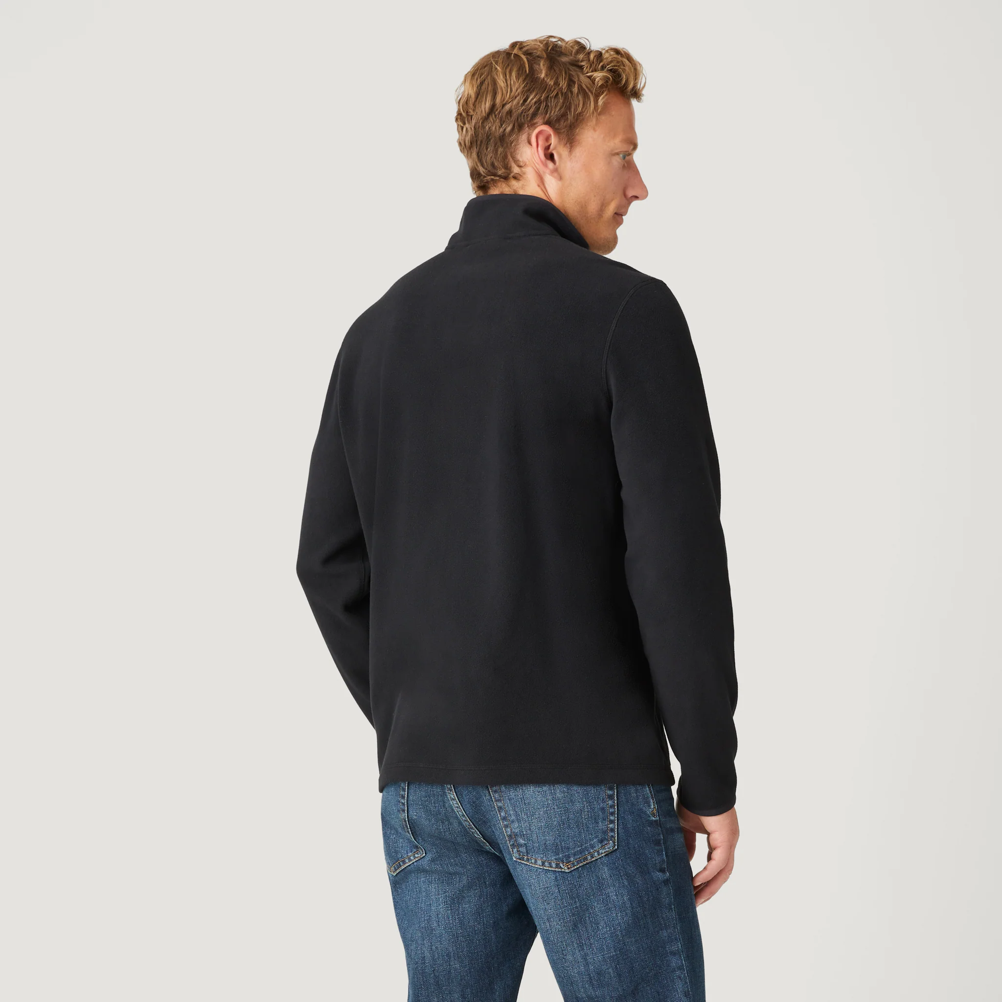 Men's FreeCycle® Super Soft Microfleece 1/2 Zip Mock Neck Shirt - Image 6