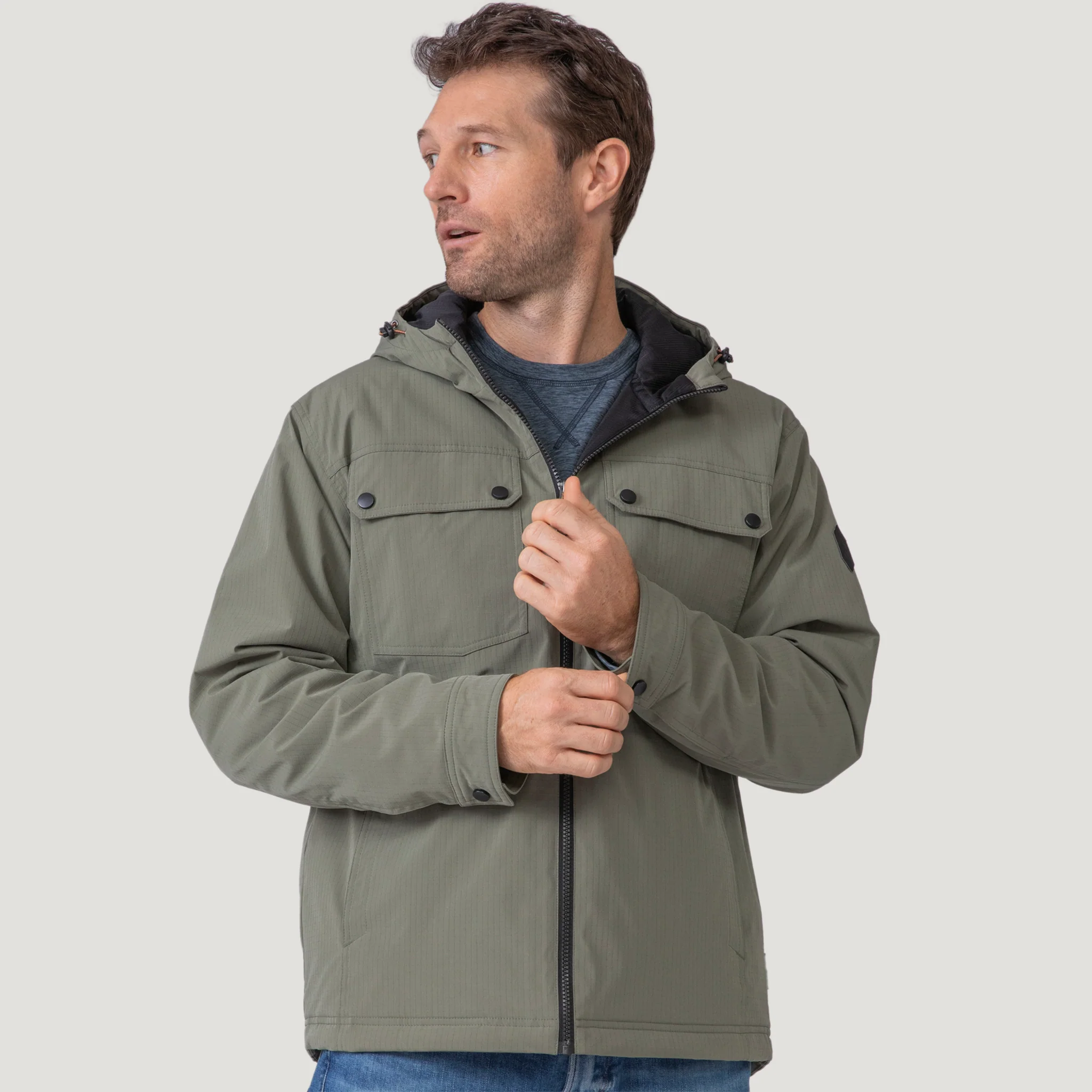 Men's Hooded Cruiser Midweight Jacket - Image 15