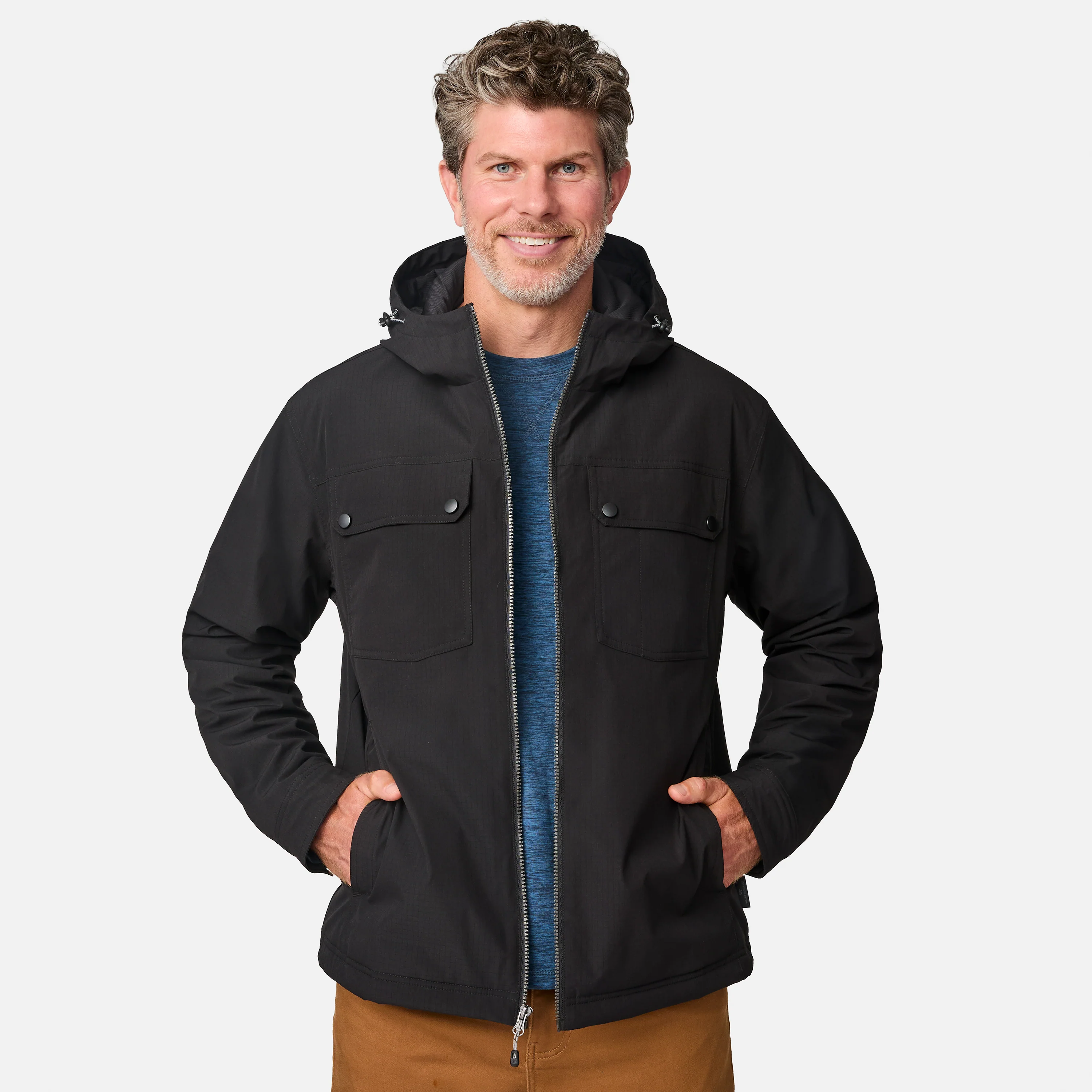 Men's Hooded Cruiser Midweight Jacket - Image 3