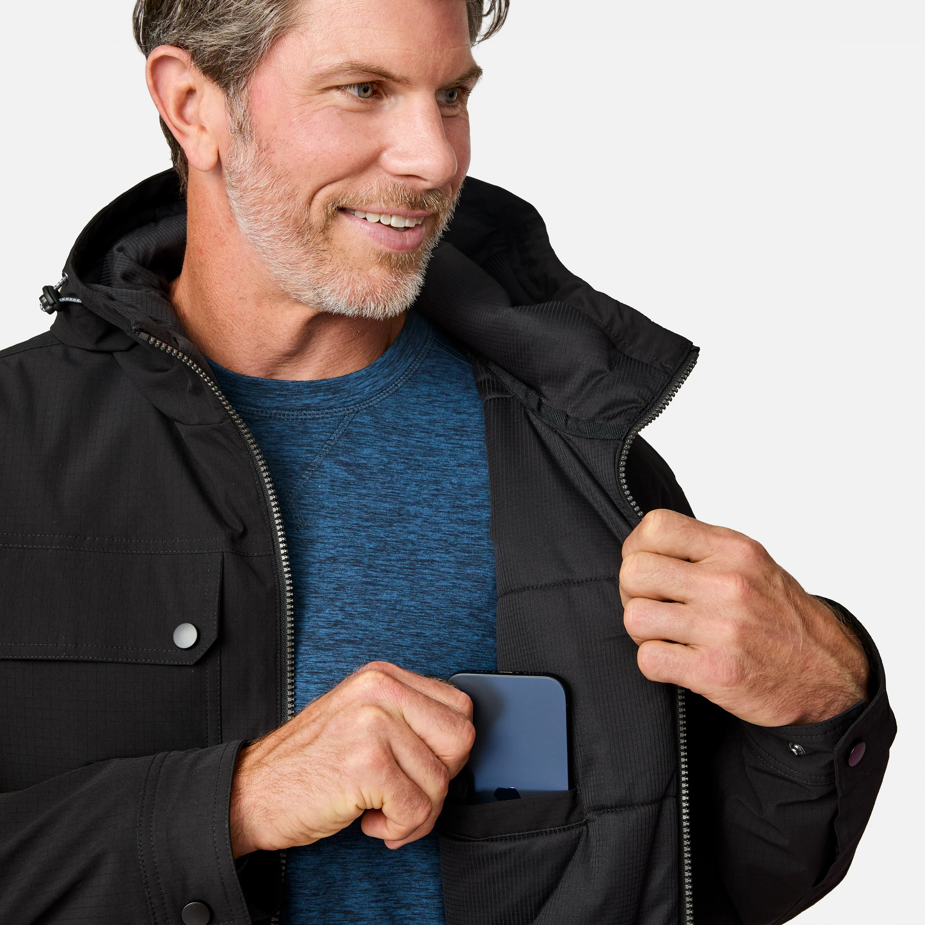 Men's Hooded Cruiser Midweight Jacket - Image 7