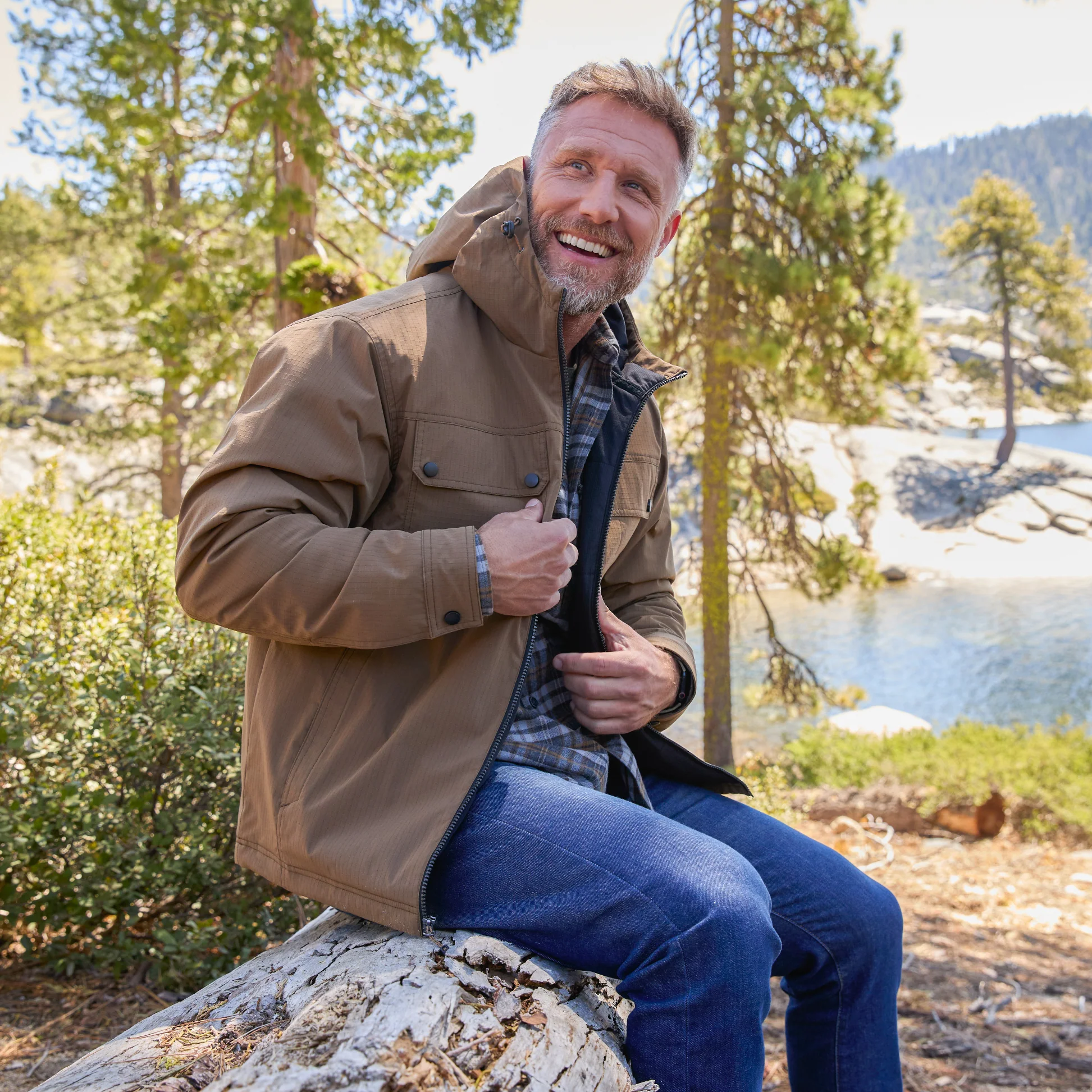 Men's Hooded Cruiser Midweight Jacket - Image 9