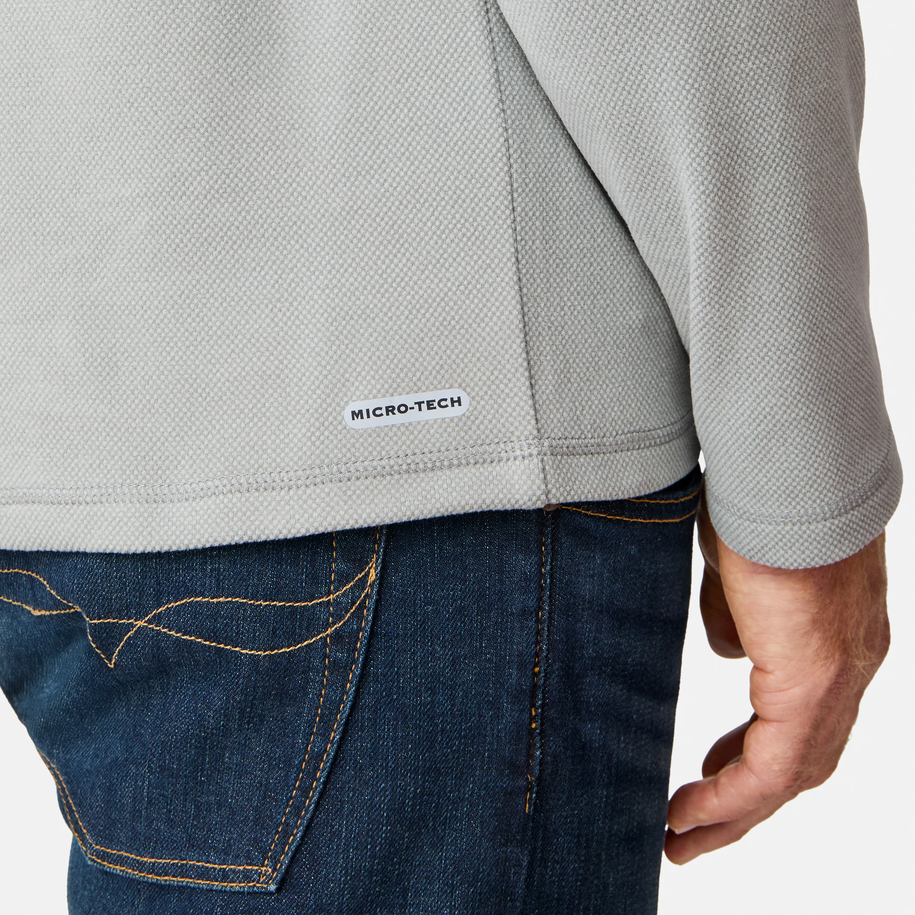 Men's Sueded Pique Microtech® Long Sleeve Hoodie - Image 12