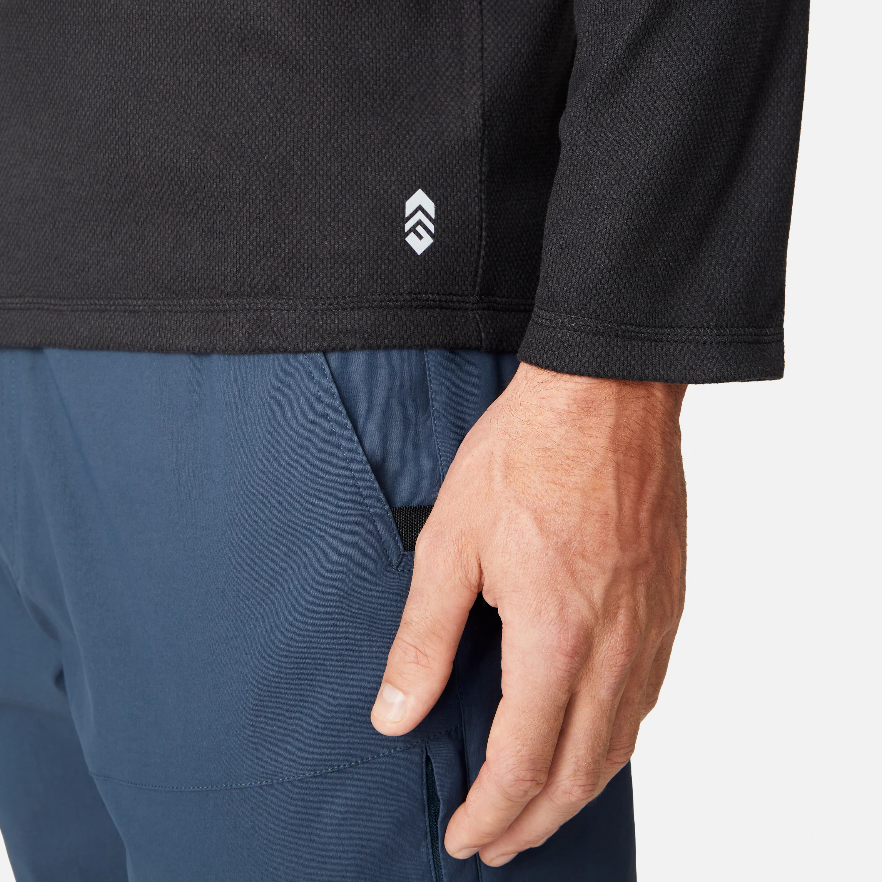 Men's Sueded Pique Microtech® Long Sleeve Hoodie - Image 4
