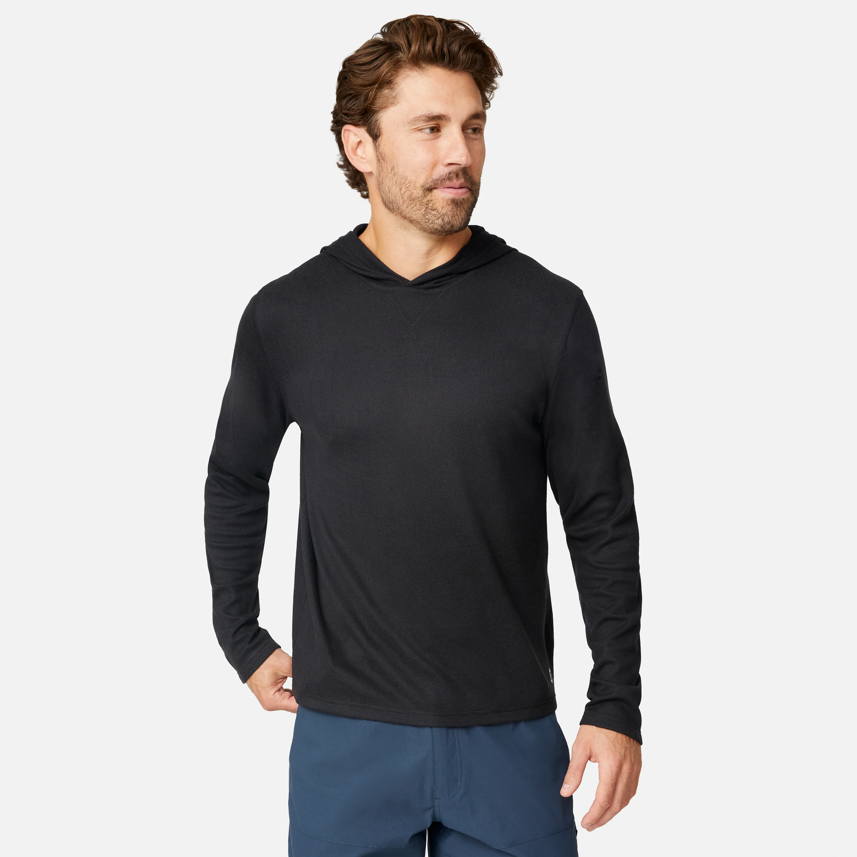 Men's Sueded Pique Microtech® Long Sleeve Hoodie - Image 5