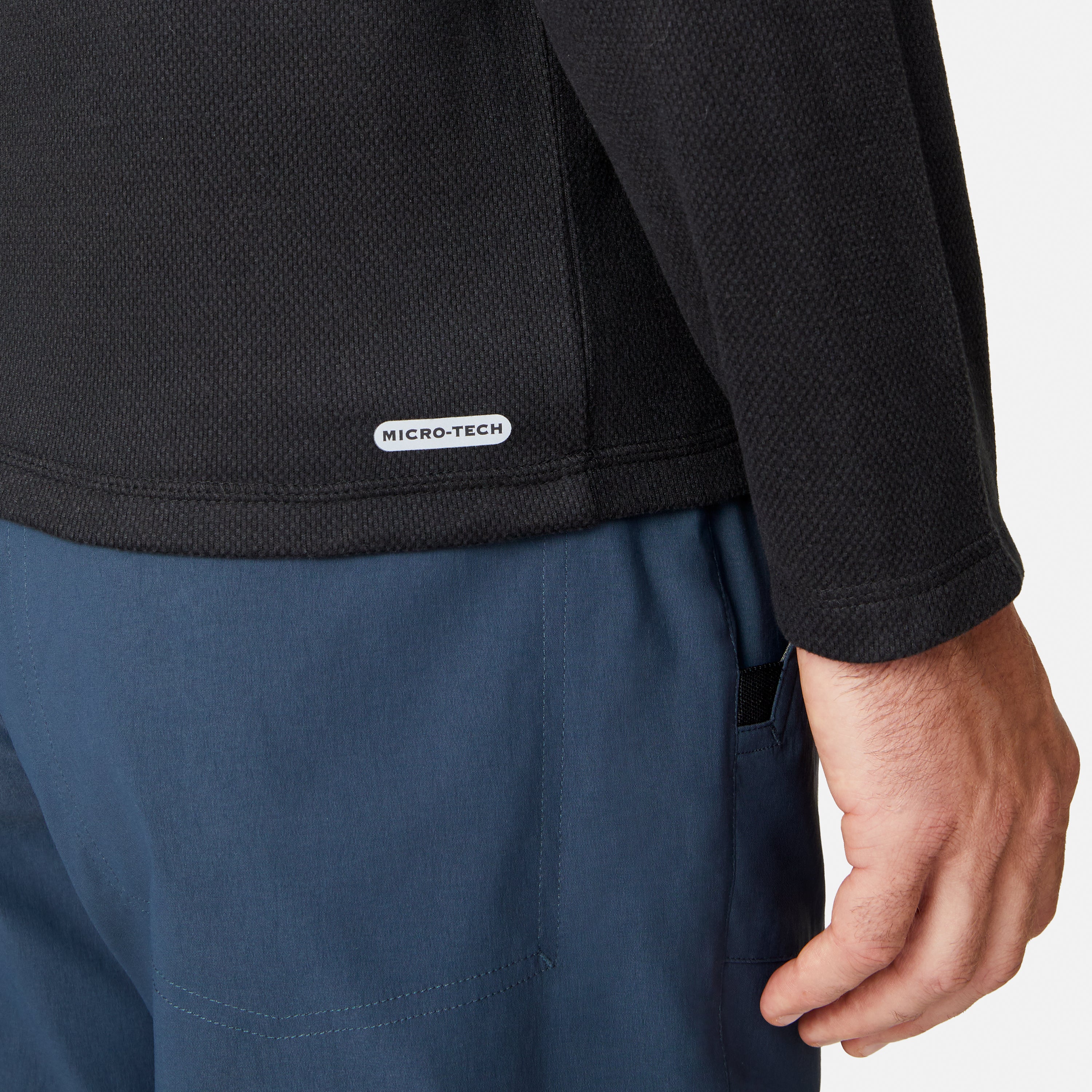 Men's Sueded Pique Microtech® Long Sleeve Hoodie - Image 6