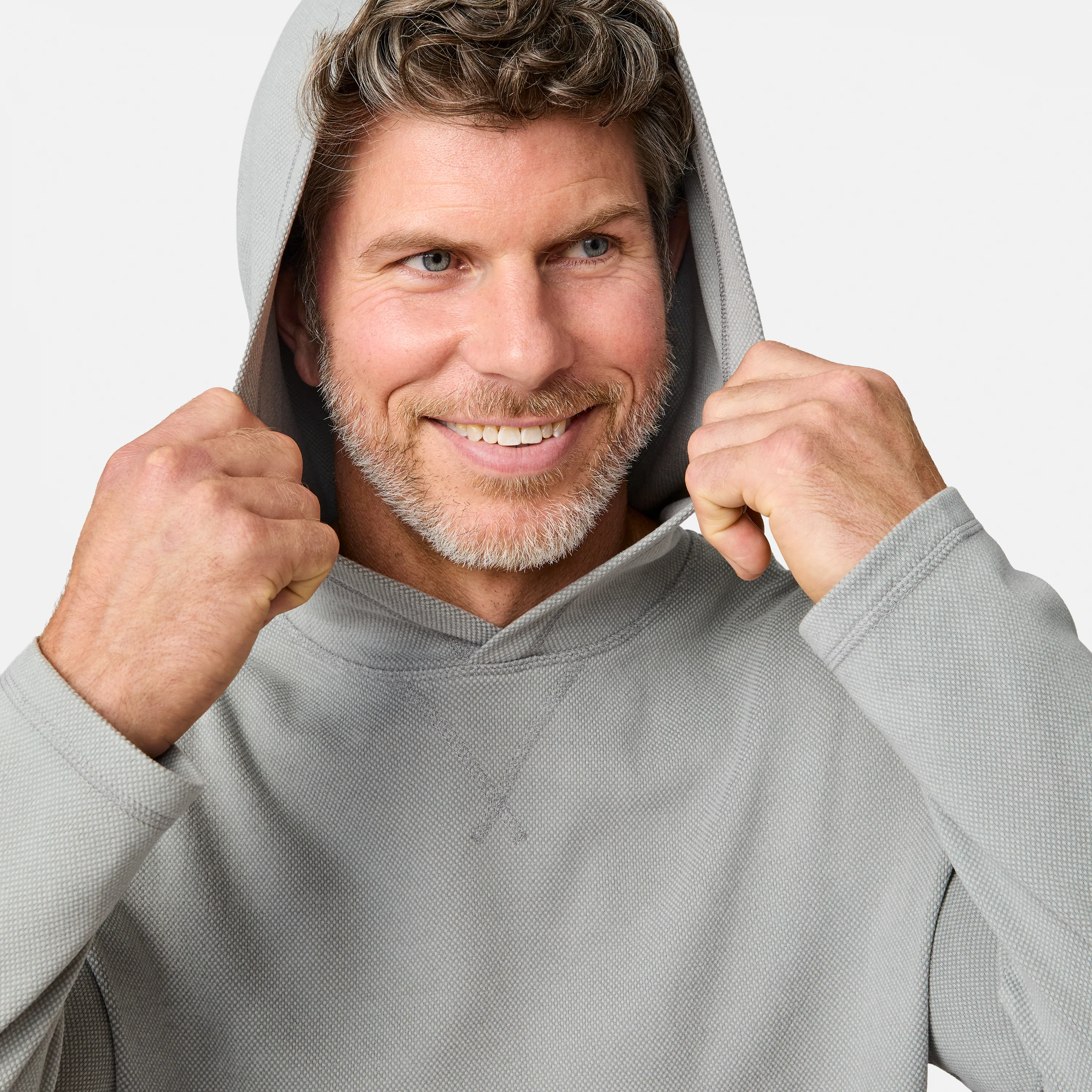 Men's Sueded Pique Microtech® Long Sleeve Hoodie - Image 8