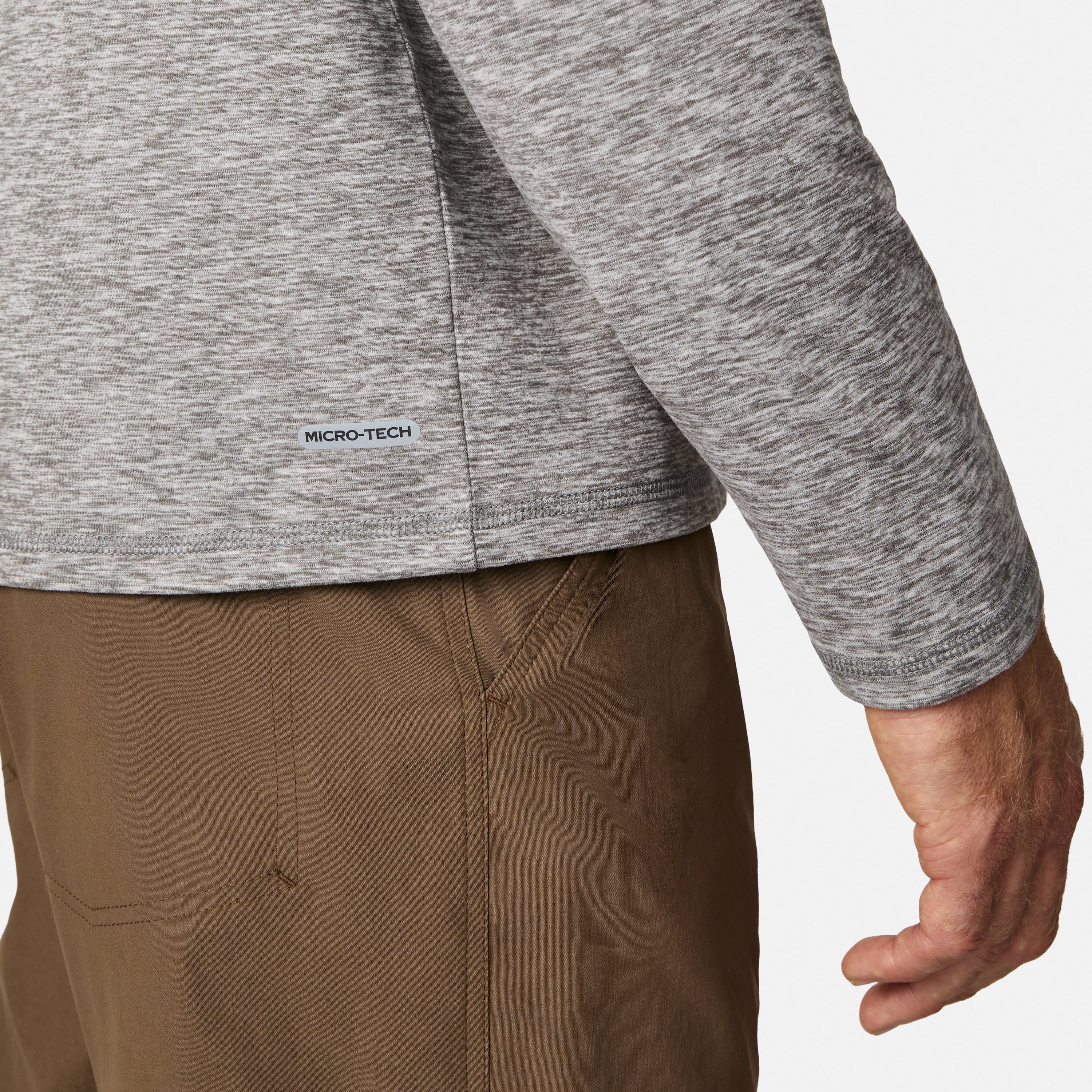 Men's Sueded Spacedye Quarter Zip Long Sleeve Shirt - Image 10