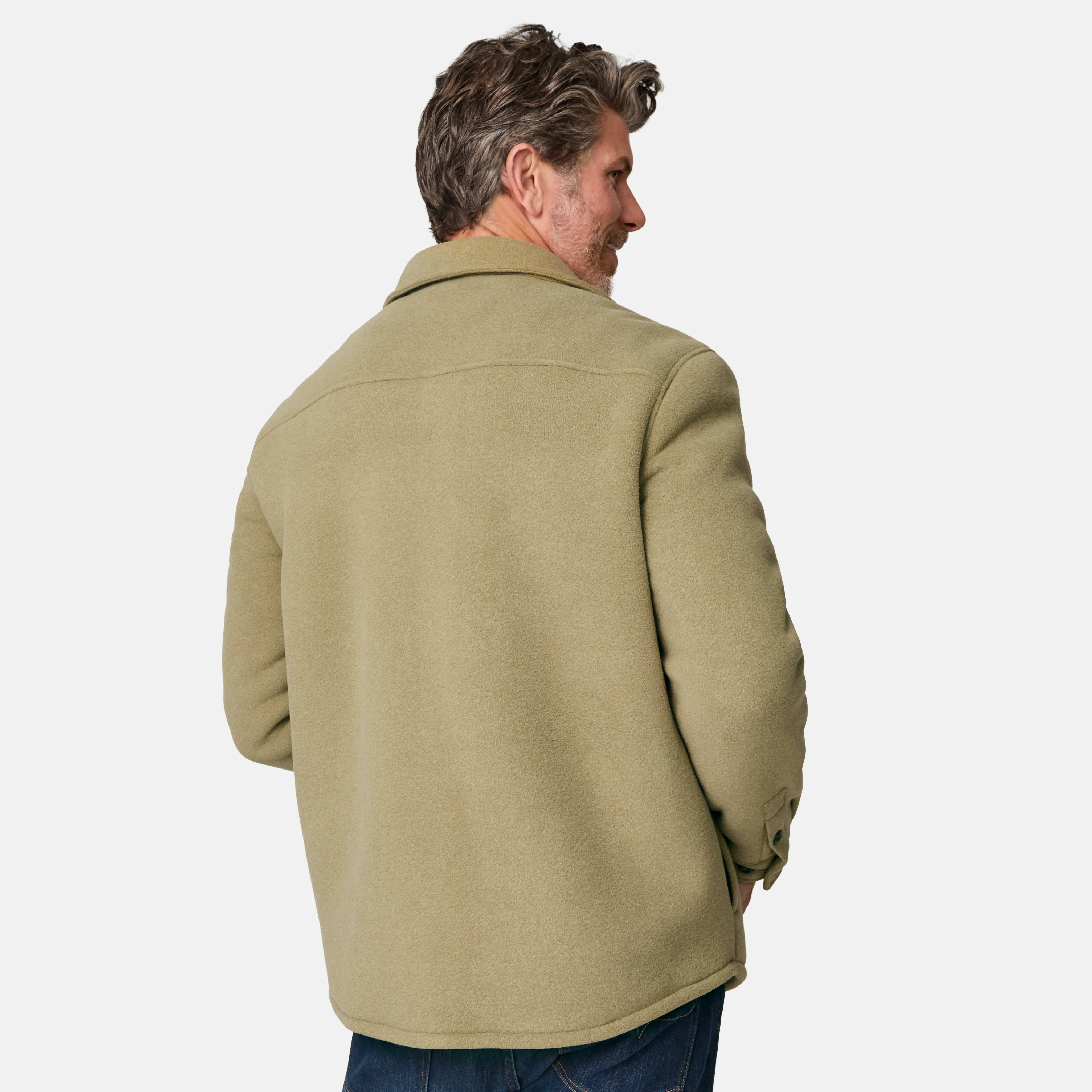 Men's Sueded Tundra Fleece Shirt Jacket - Image 7
