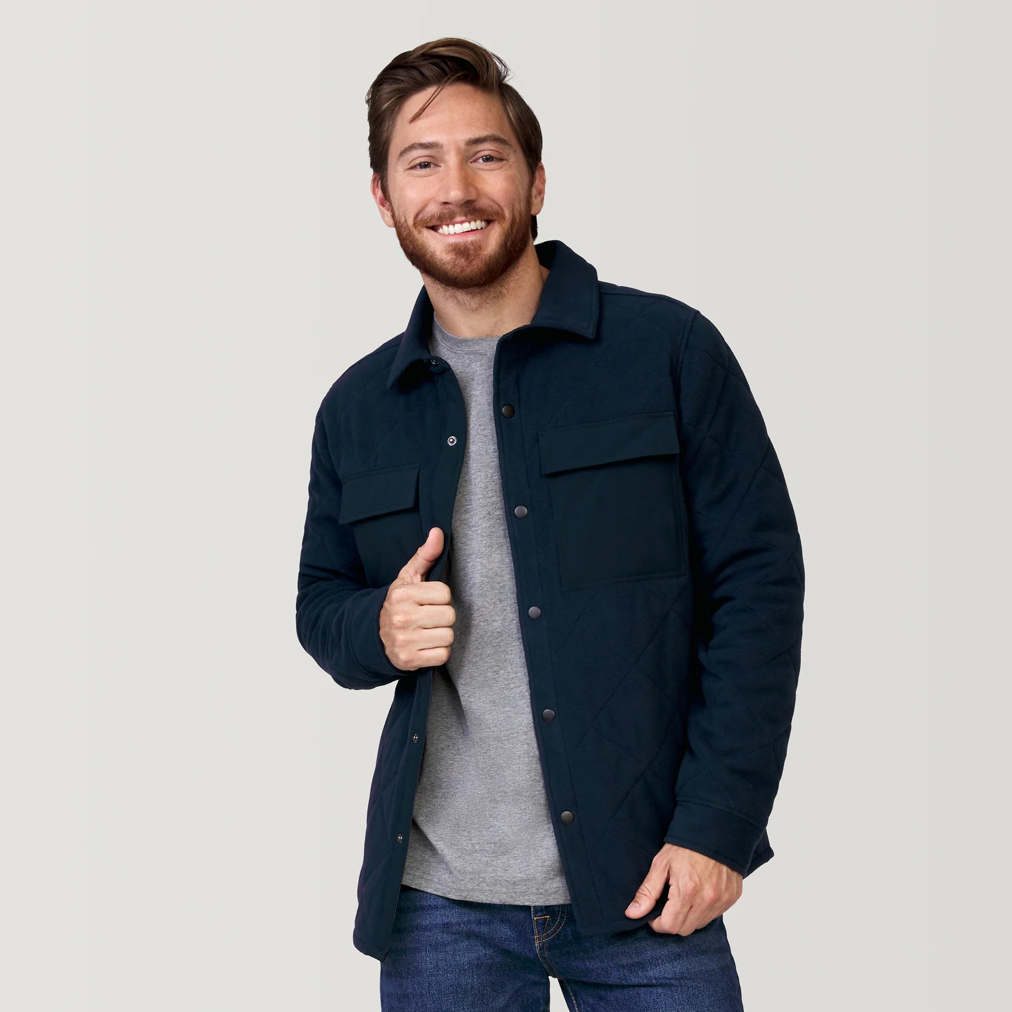 Men's Super Soft Microfleece Shirt Jacket - Image 2