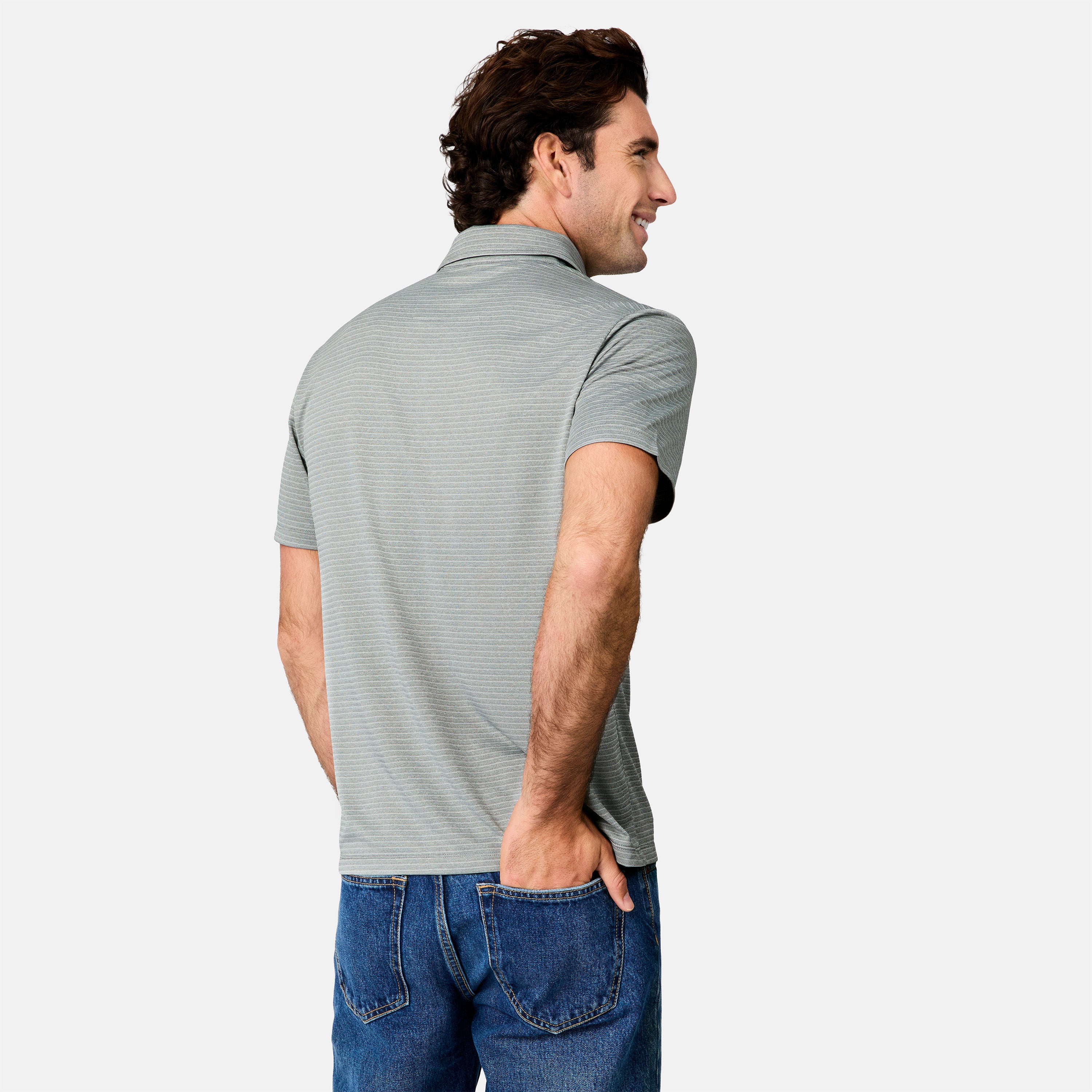 Men's Tech Jacquard Polo Shirt - Image 11