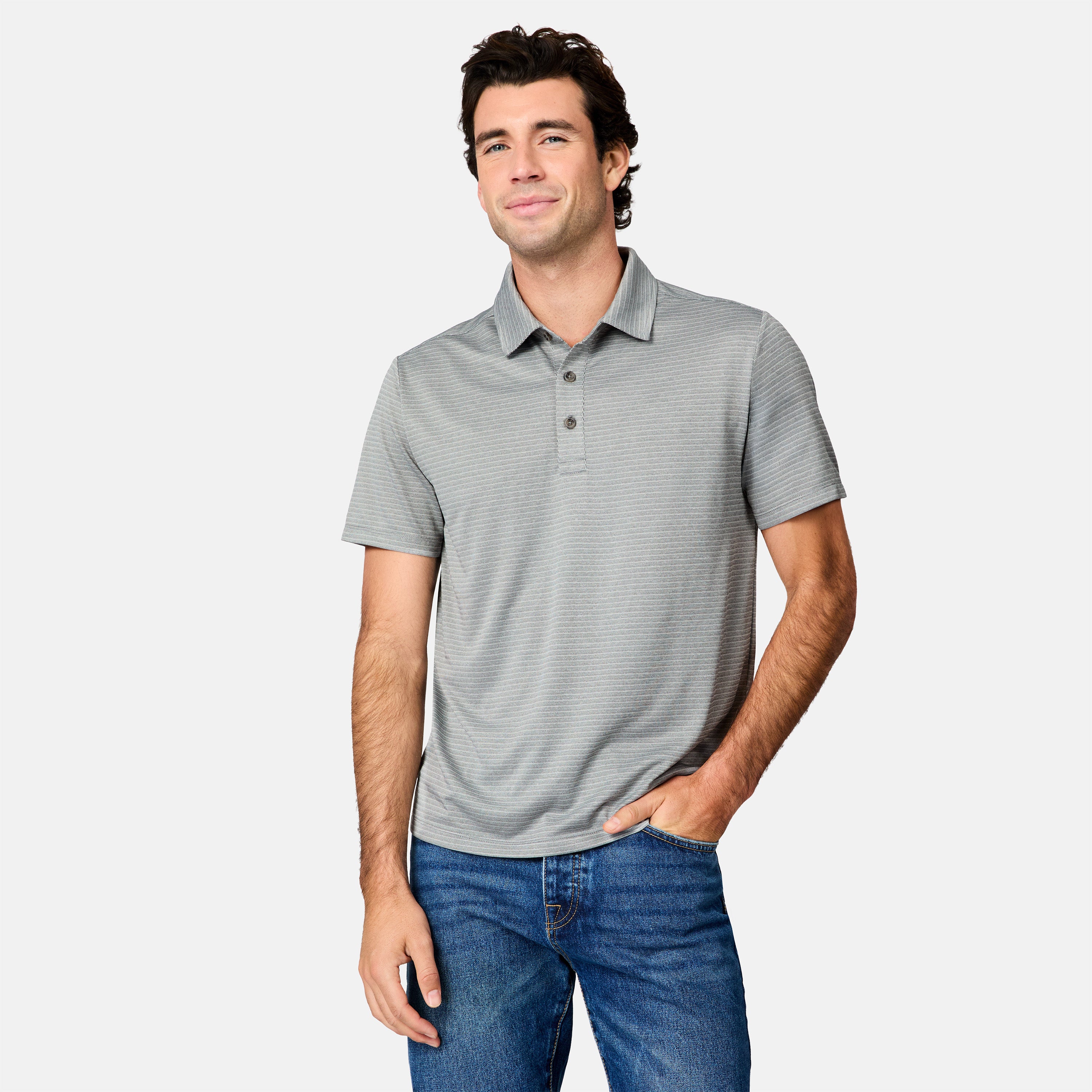 Men's Tech Jacquard Polo Shirt - Image 9