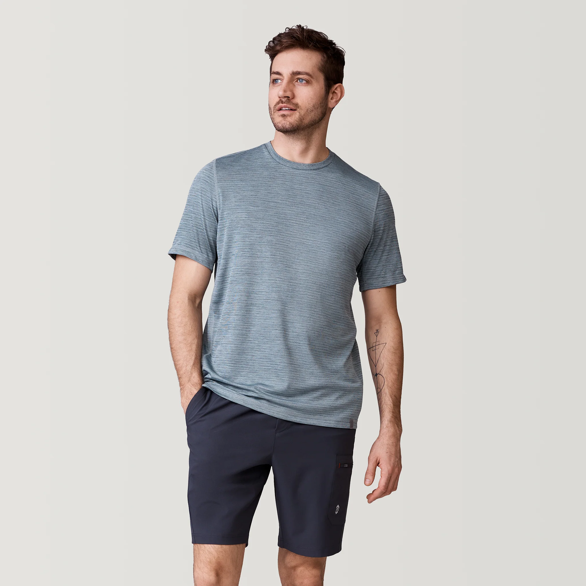 Men's Tech Jacquard Short Sleeve Crew Neck - Image 6