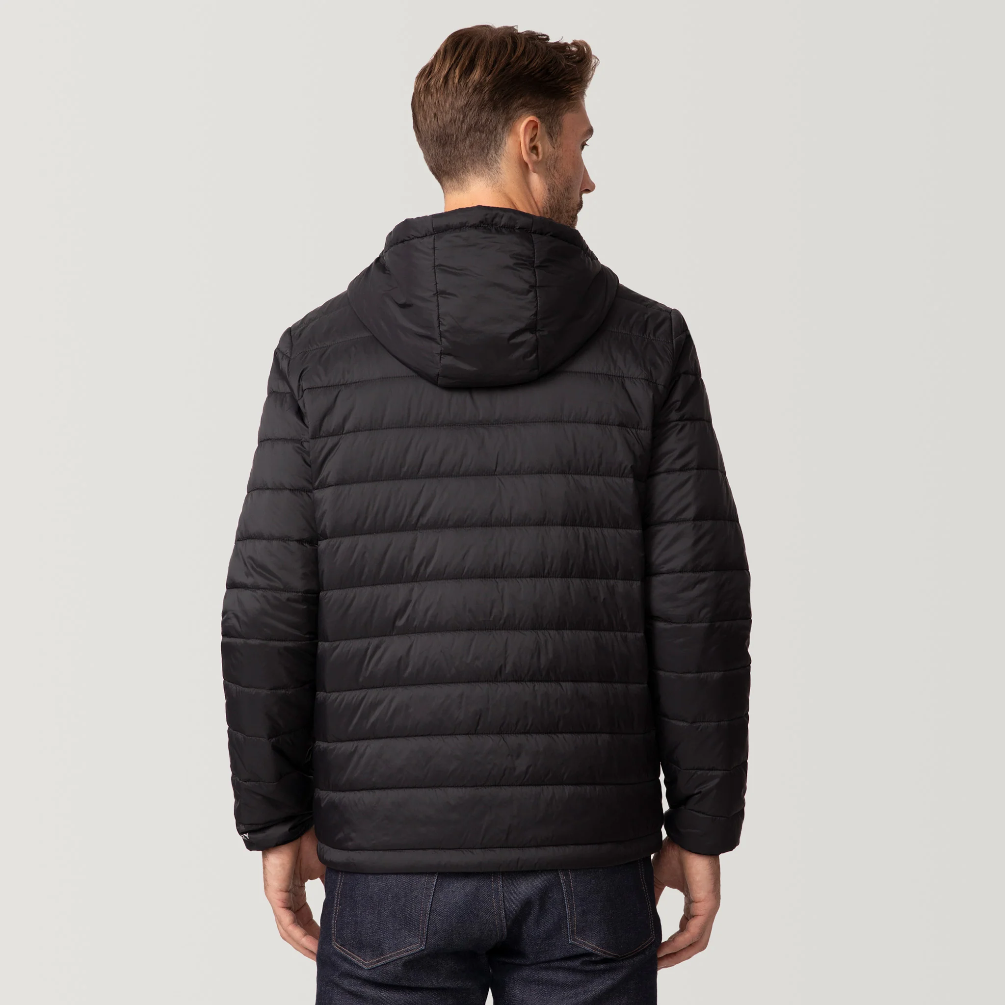 Men's Tri-Color Hooded Puffer Jacket - Image 10