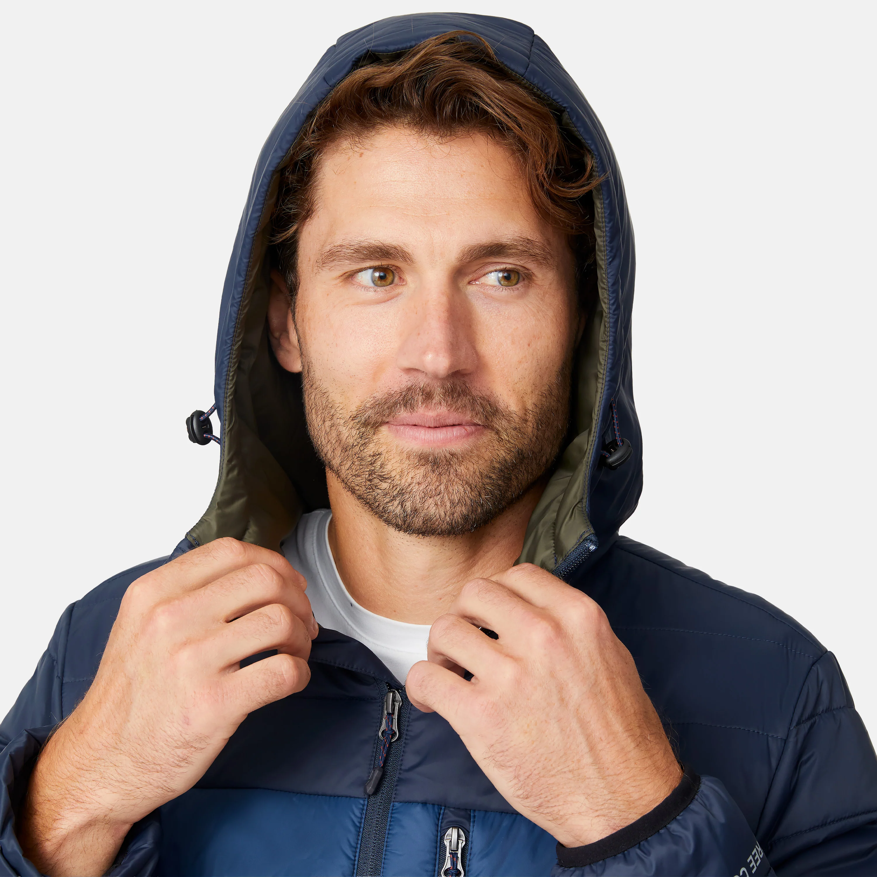 Men's Tri-Color Hooded Puffer Jacket - Image 4