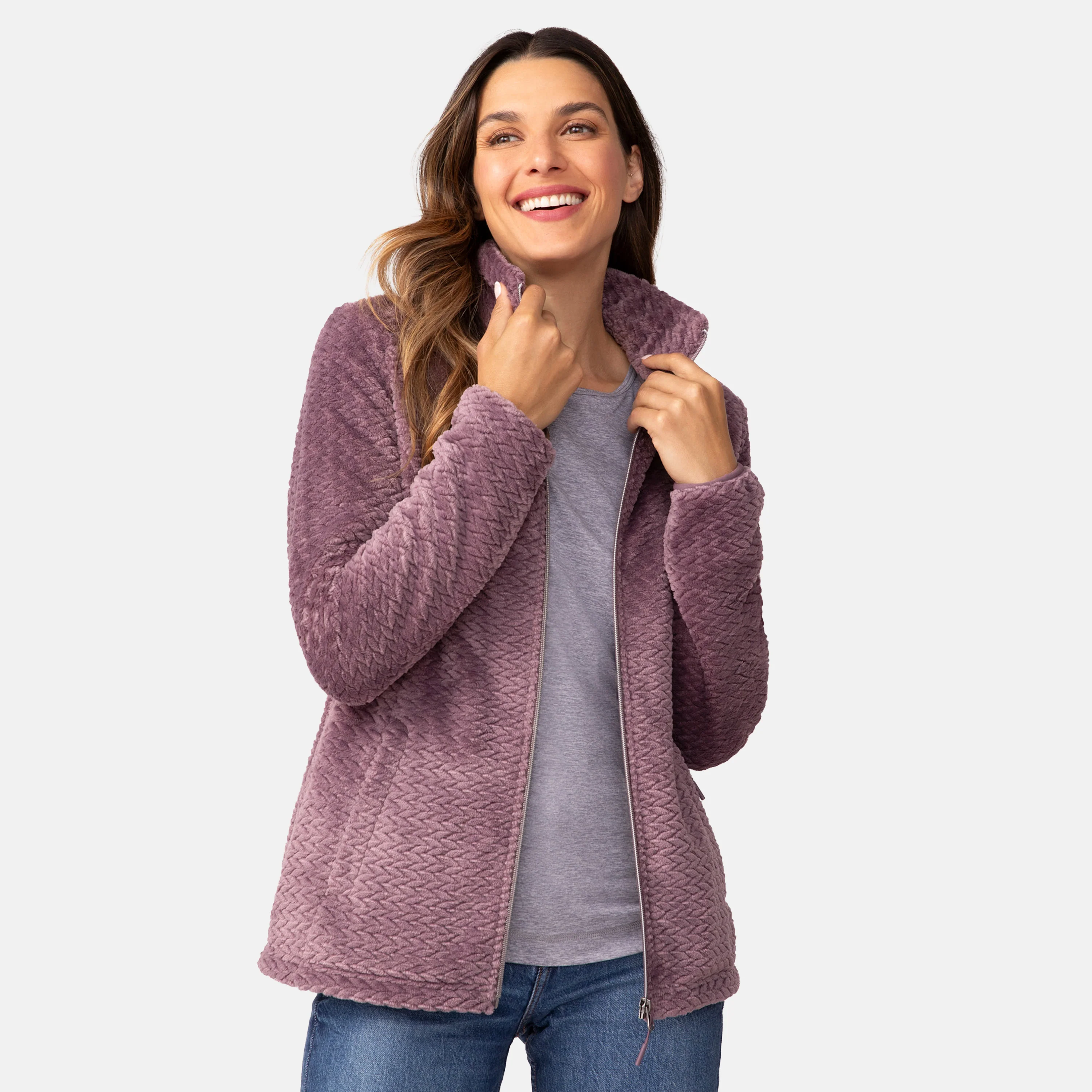 Women's Cable Braided Butter Pile® Jacket - Image 16