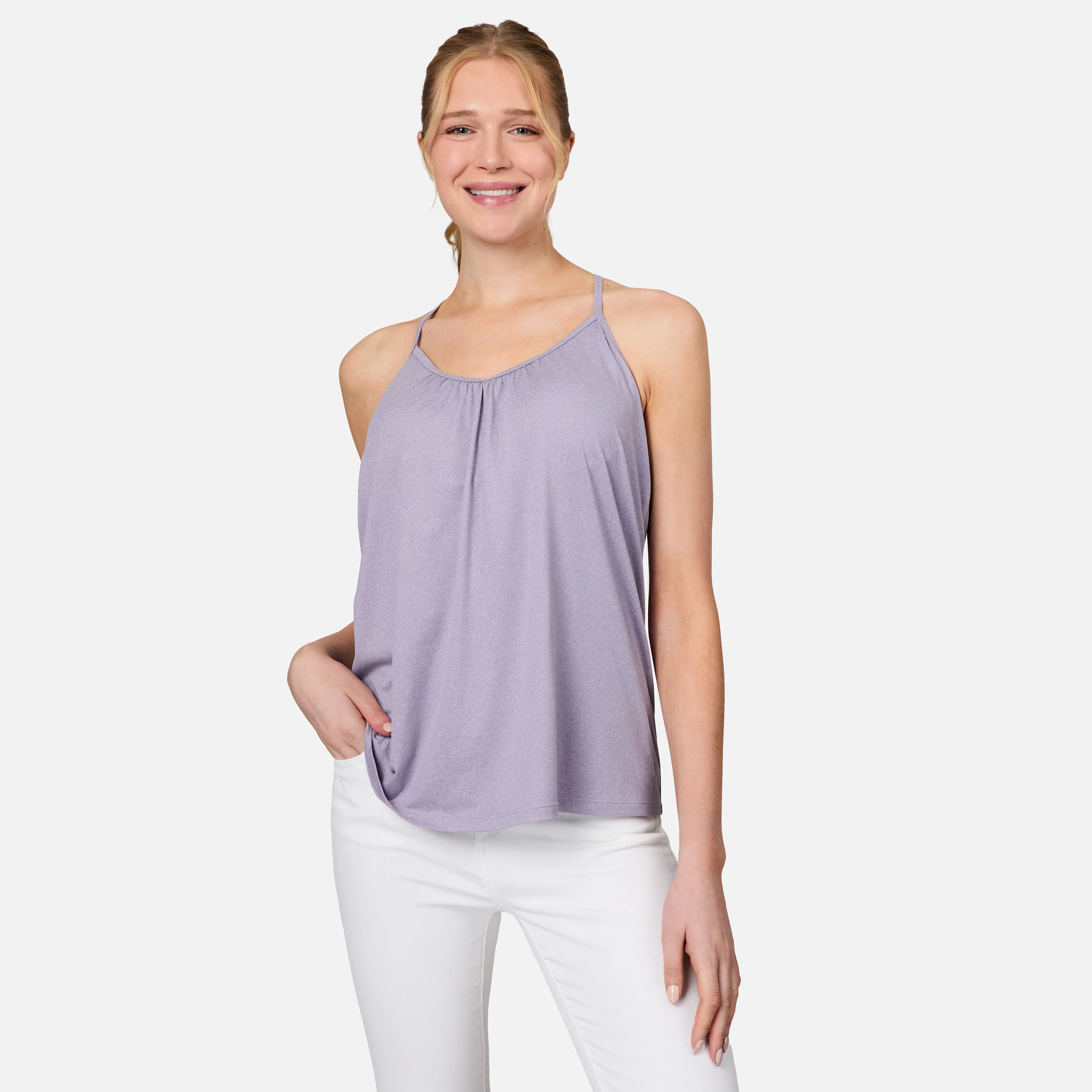 Women's Microtech® Chill B Cool V-Neck Cami Top with Built-In Bra - Image 28