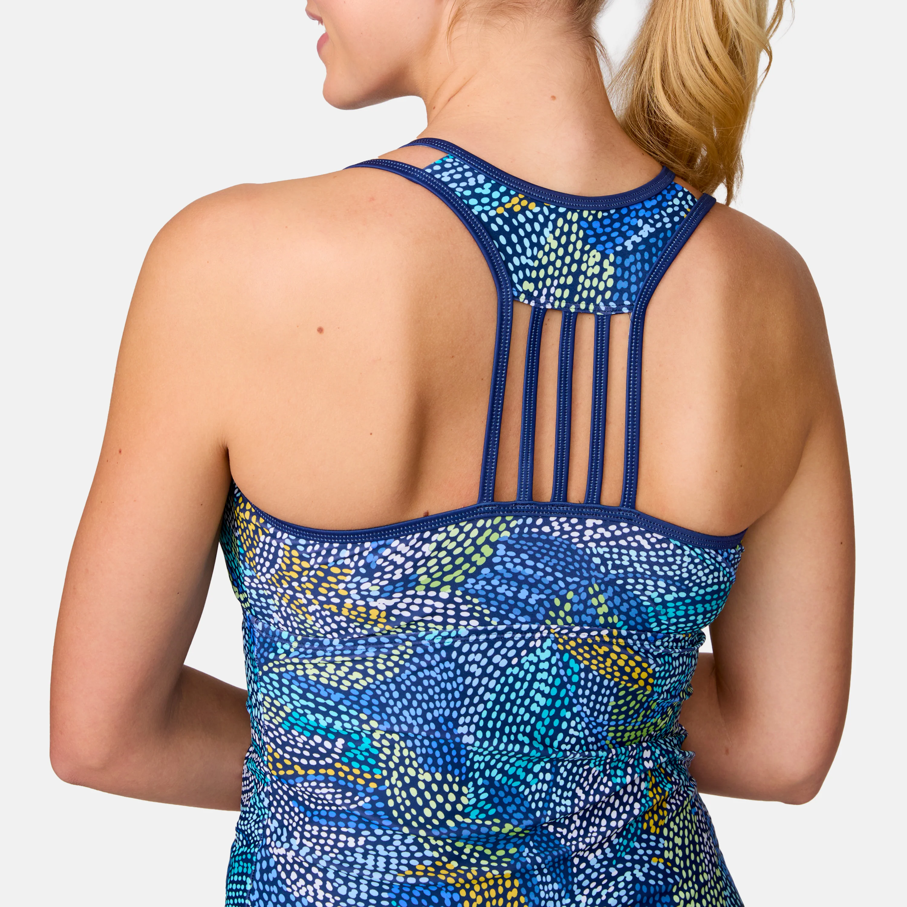 Women's Fresco Lace-Up Racerback Tankini Top - Image 2