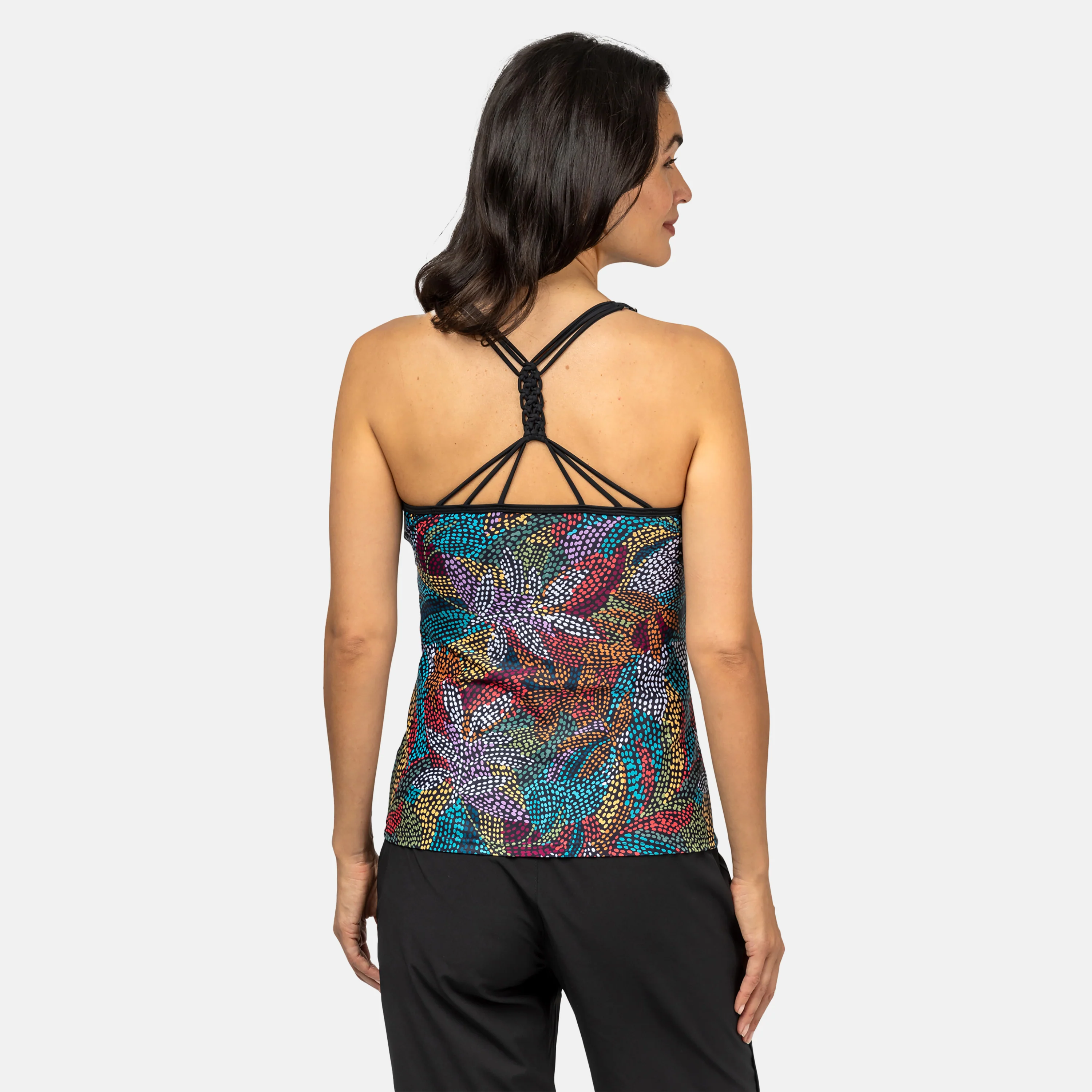 Women's Fresco Macrame Back Tankini Top - Image 4