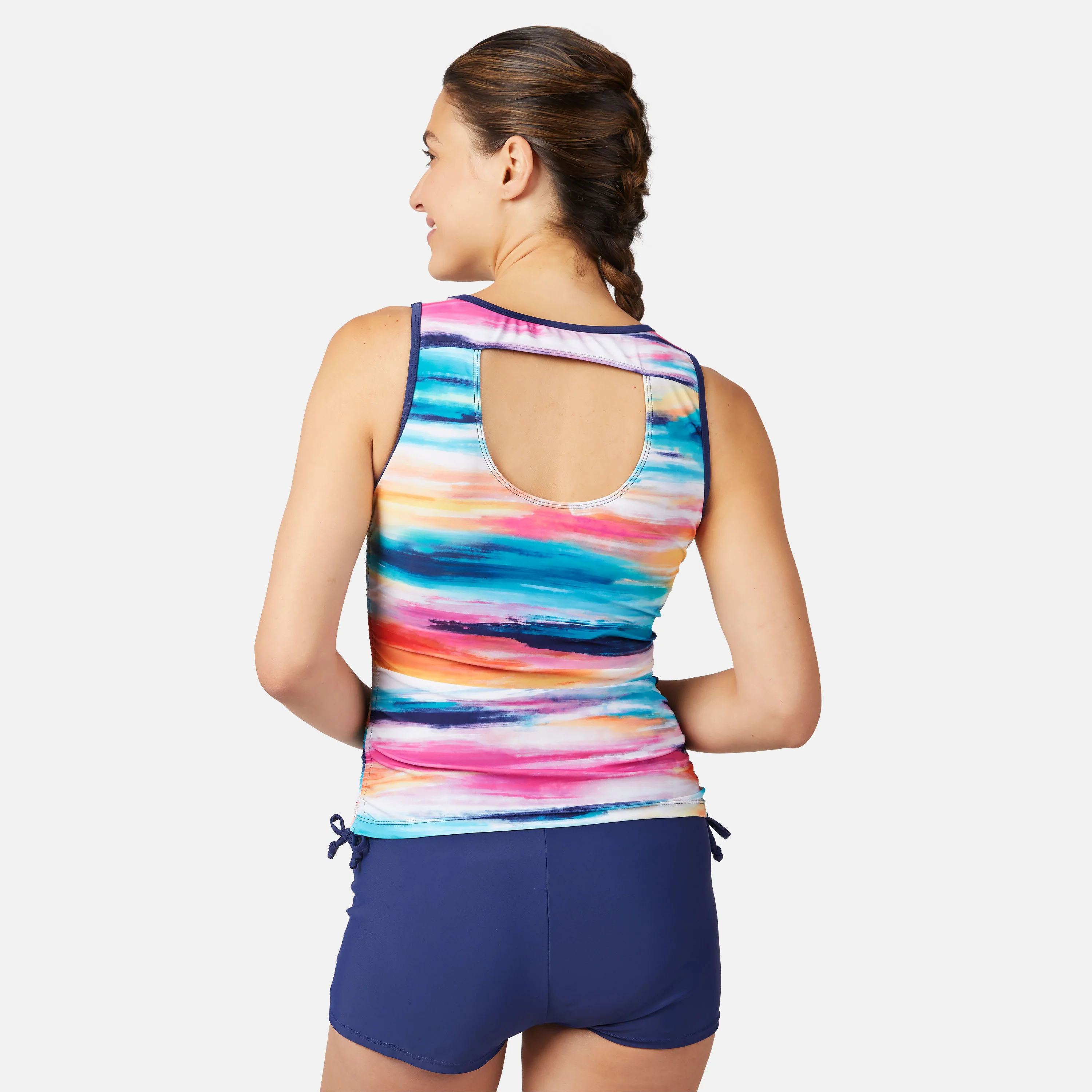 Women's Horizon Full Side Shirring Tankini Top - Image 6