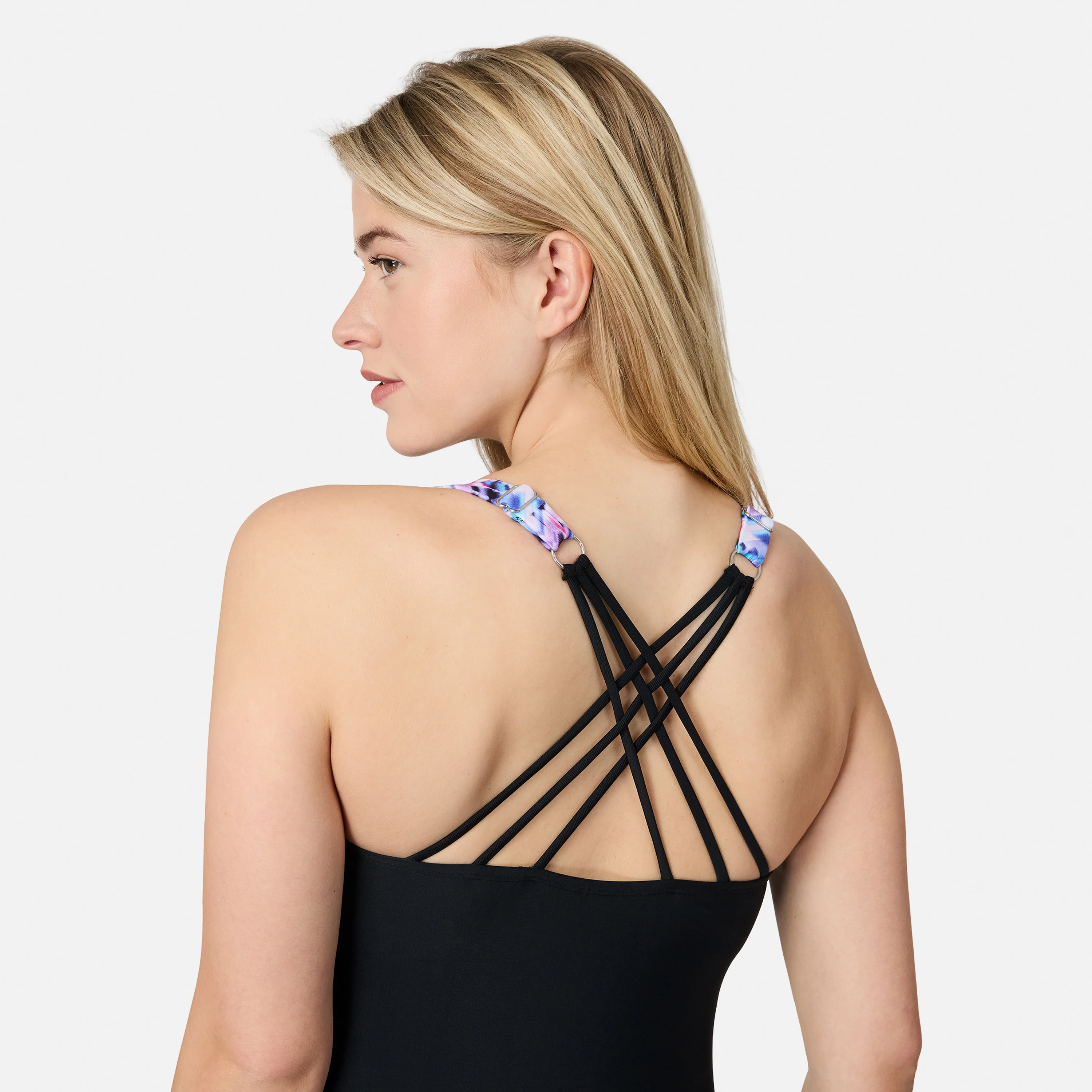 Women's Ikat Notch Front Tankini Top - Image 3
