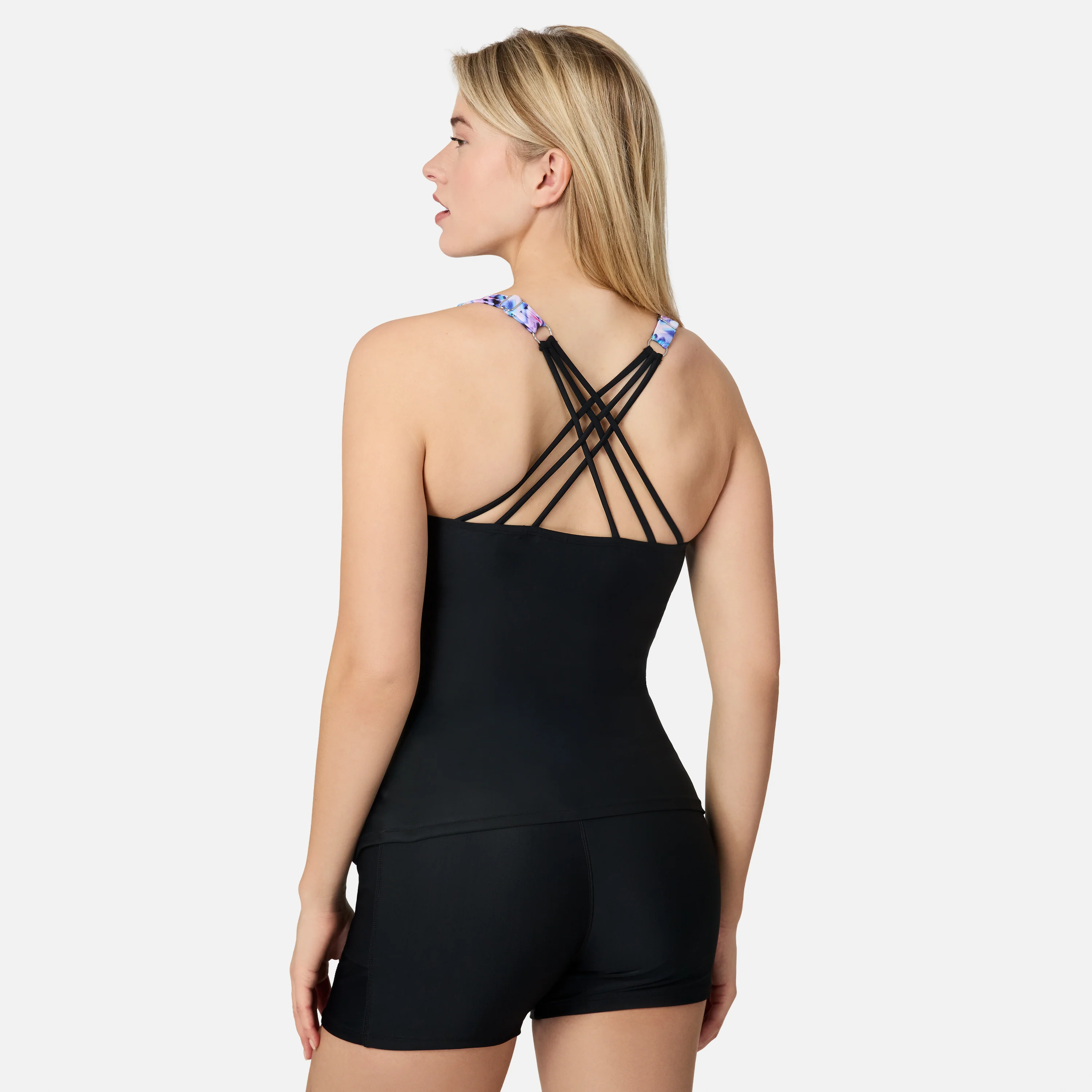 Women's Ikat Notch Front Tankini Top - Image 6