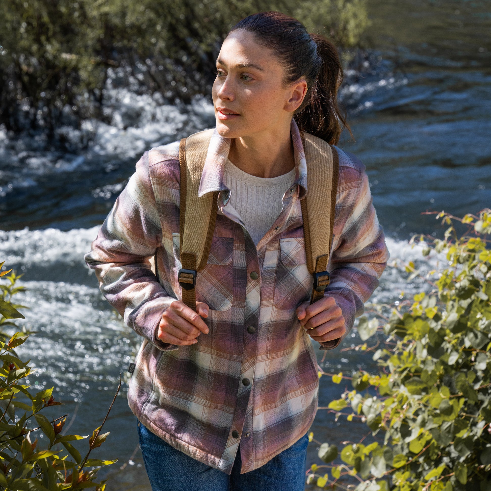 Women's Koshi Adirondack Flannel Shirt Jacket - Image 15