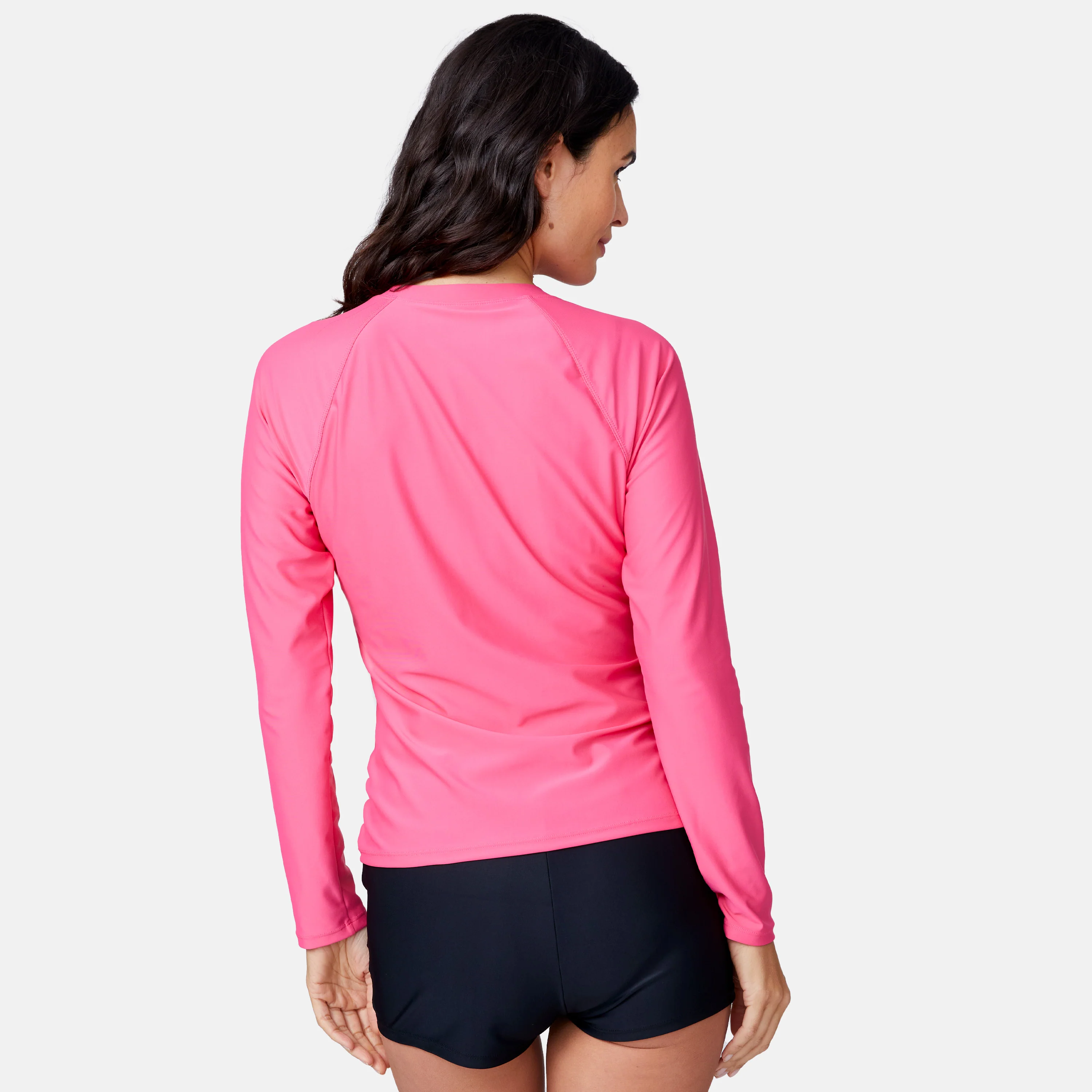 Women's Long Sleeve Zip Swim Shirt with Built-in Bra - Image 5