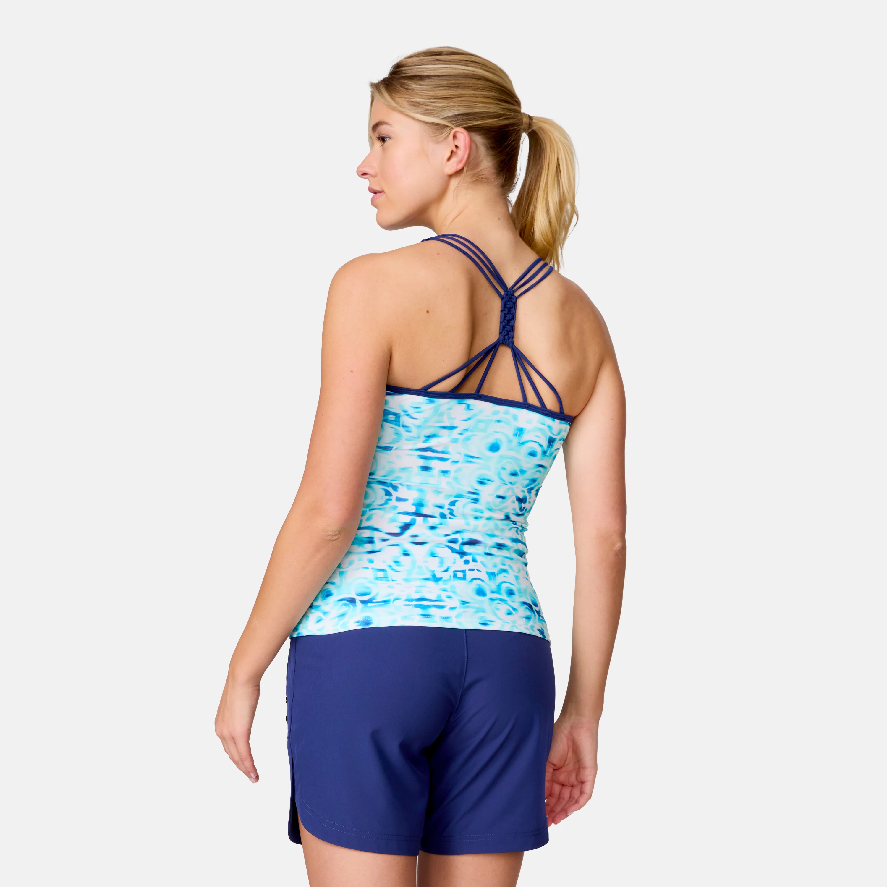Women's Mirage Macrame Back Tankini Top - Image 5