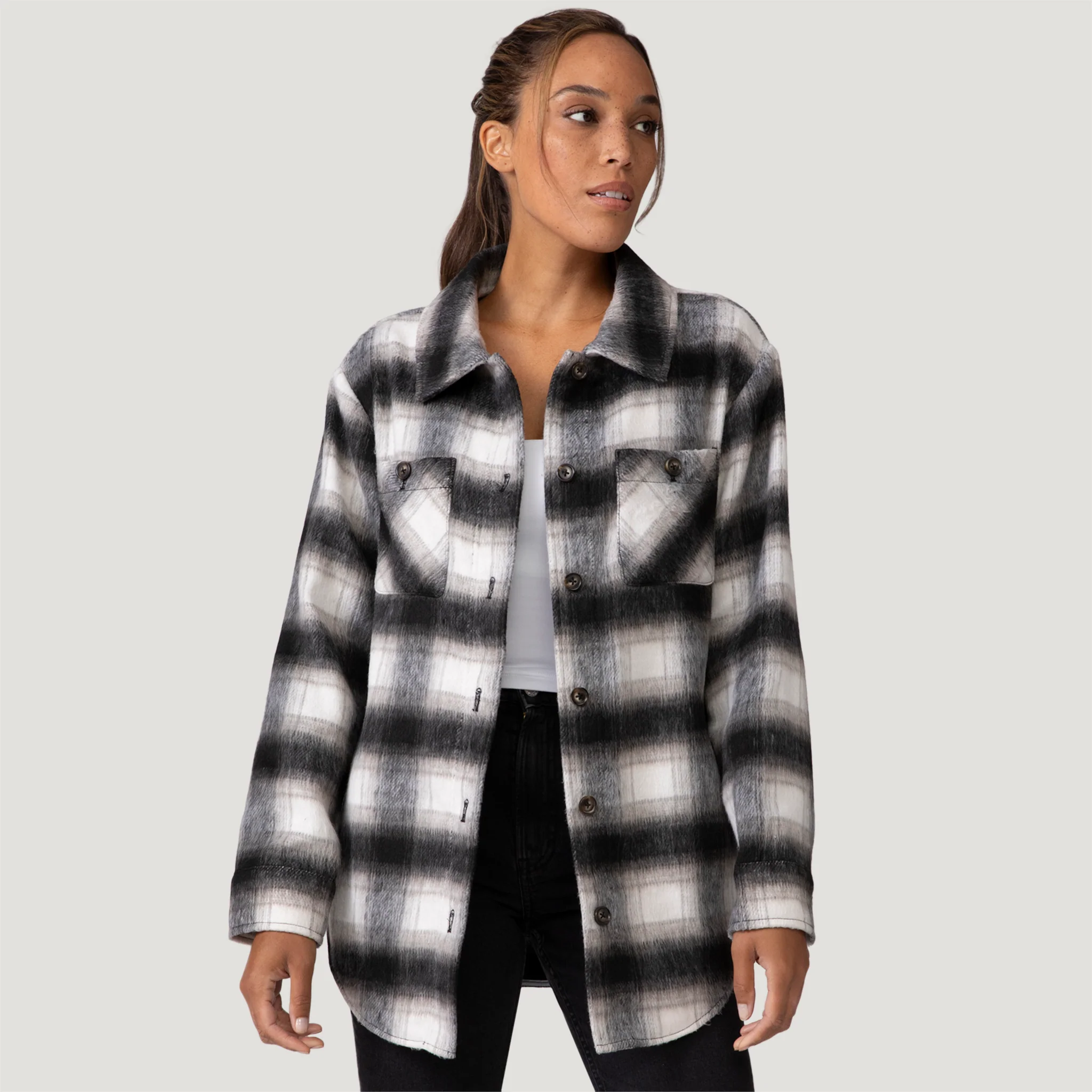 Women's Hayley Plaid Shacket - Image 11