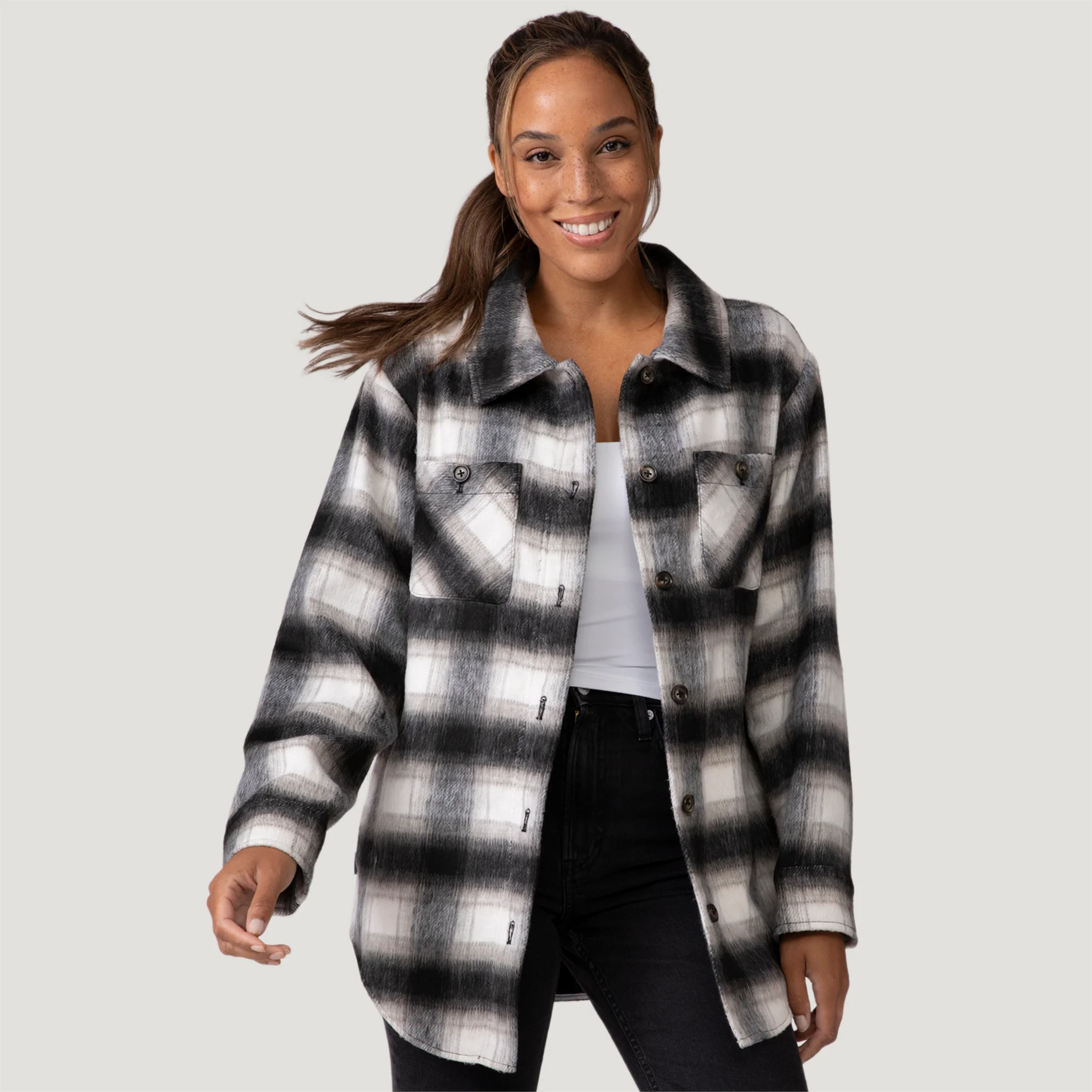 Women's Hayley Plaid Shacket - Image 16