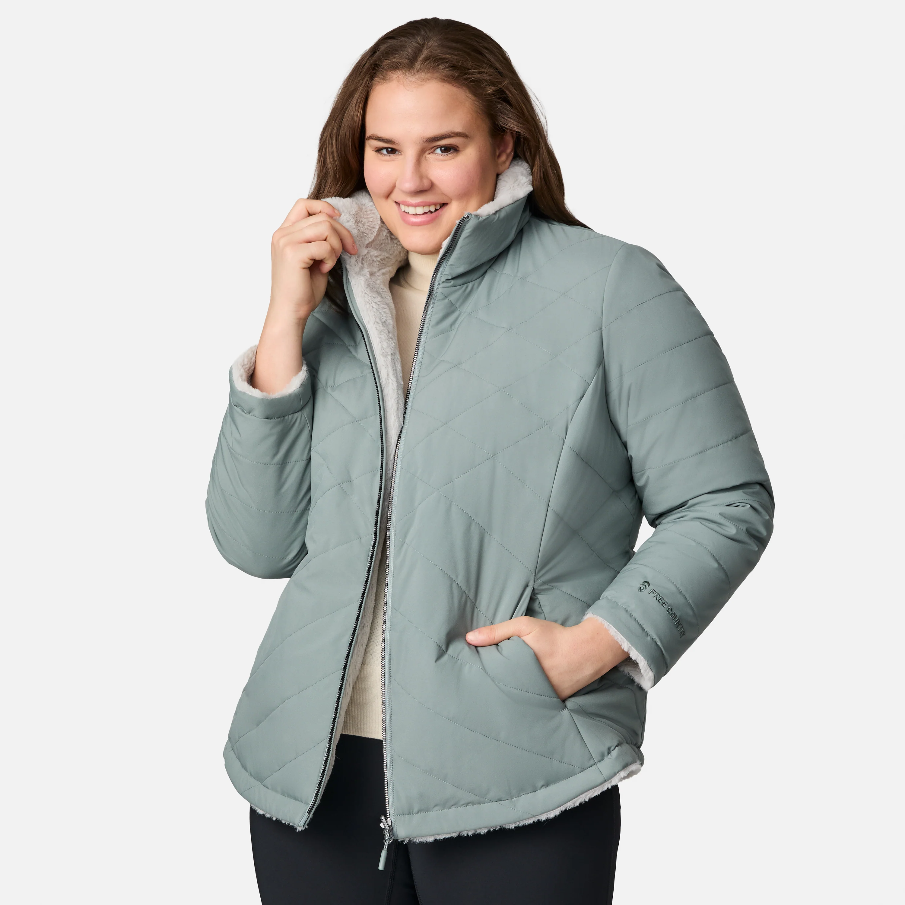 Women's Plus Size Cirrus Quilted Reversible Jacket - Image 18