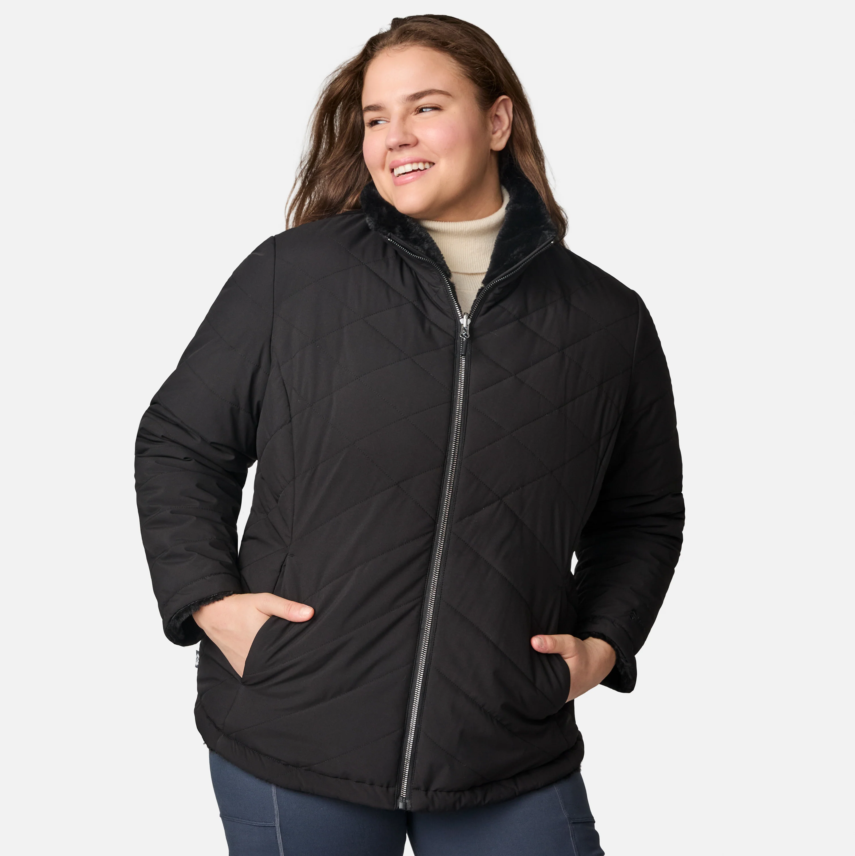 Women's Plus Size Cirrus Quilted Reversible Jacket - Image 21