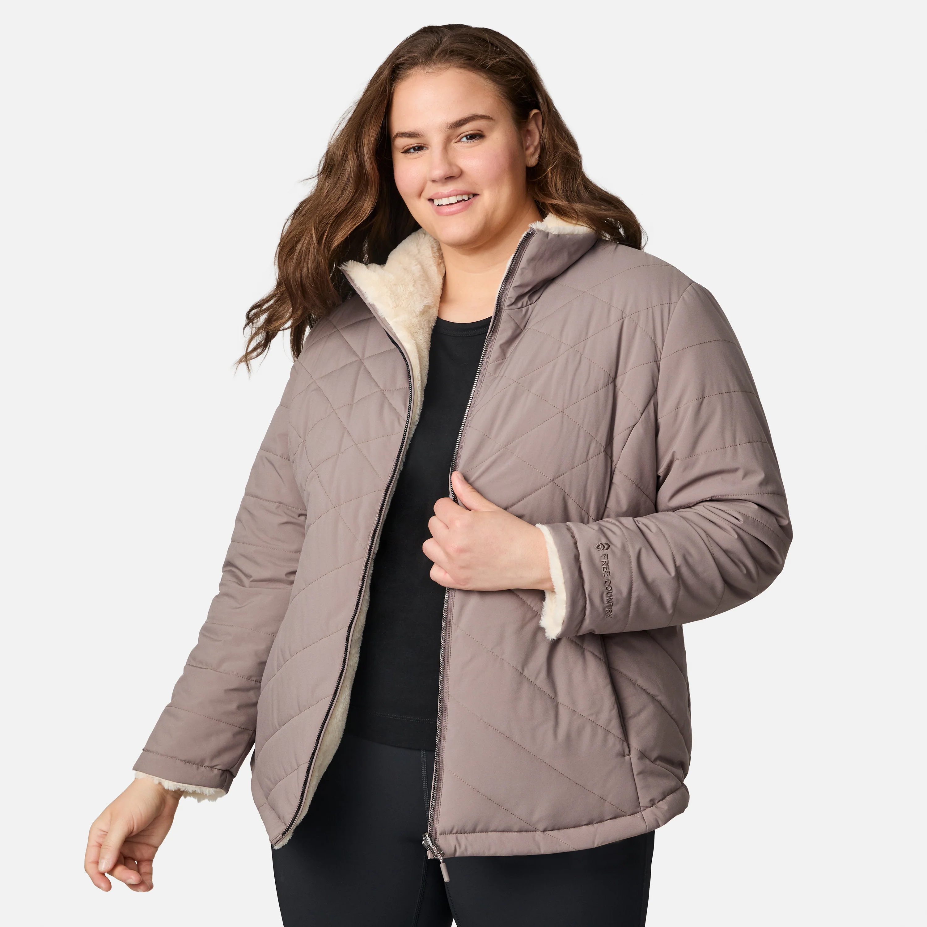 Women's Plus Size Cirrus Quilted Reversible Jacket - Image 9