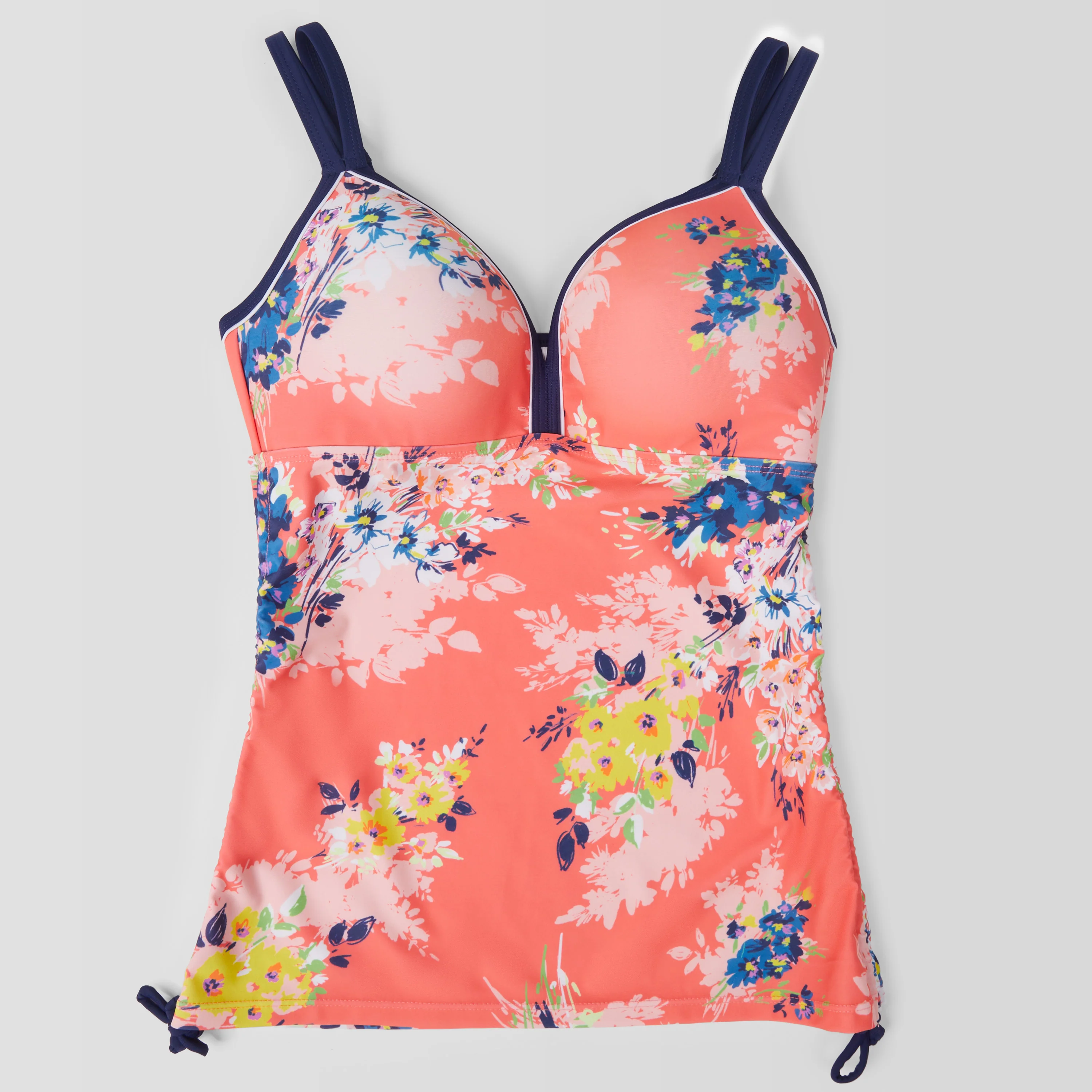 Women's Plus Size Poolside Bouquet Double Strap Tankini Top - Image 6
