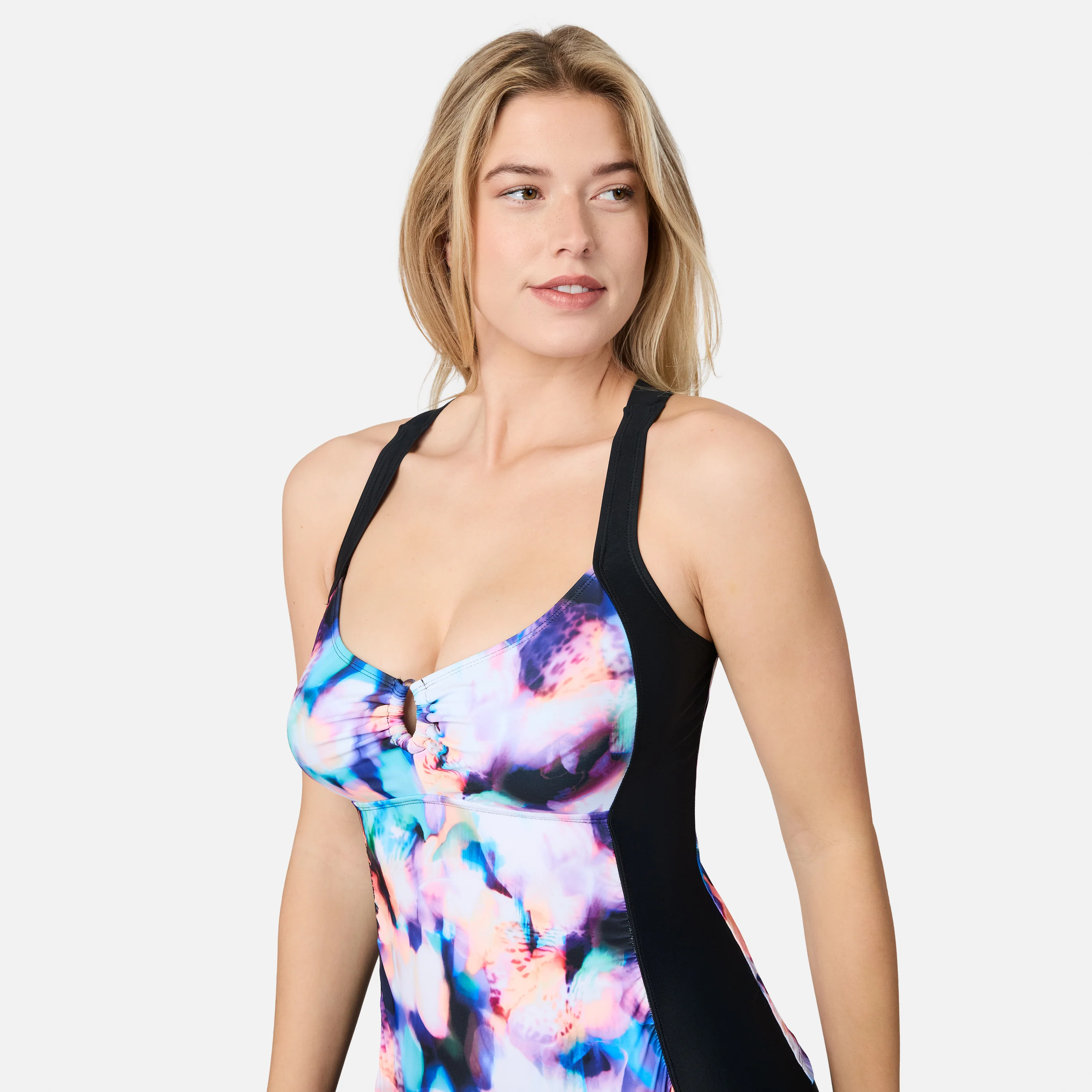 Women's Prism Floral Shirred Front Tankini Top - Image 4