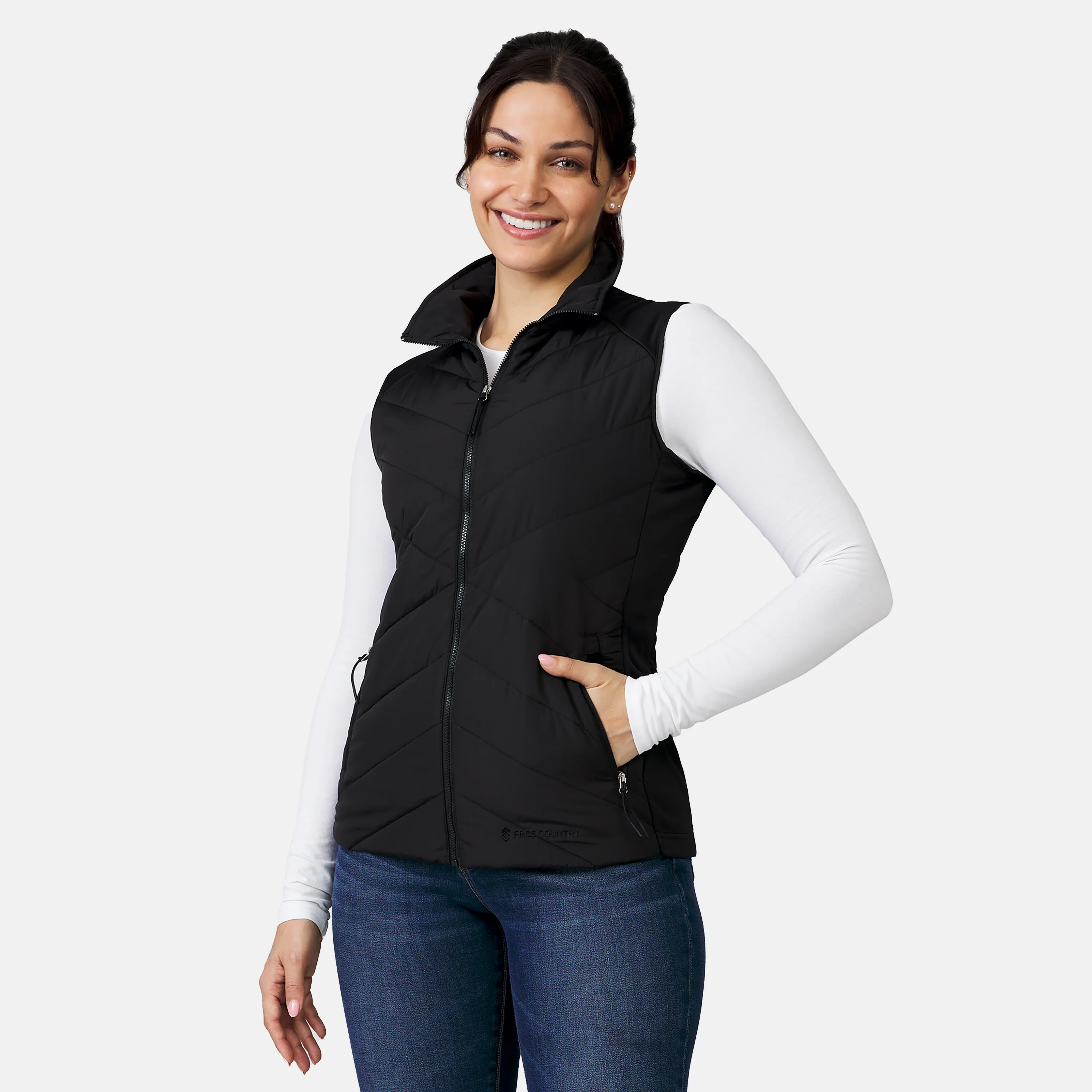 Women's Quilted Hybrid Vest - Image 12